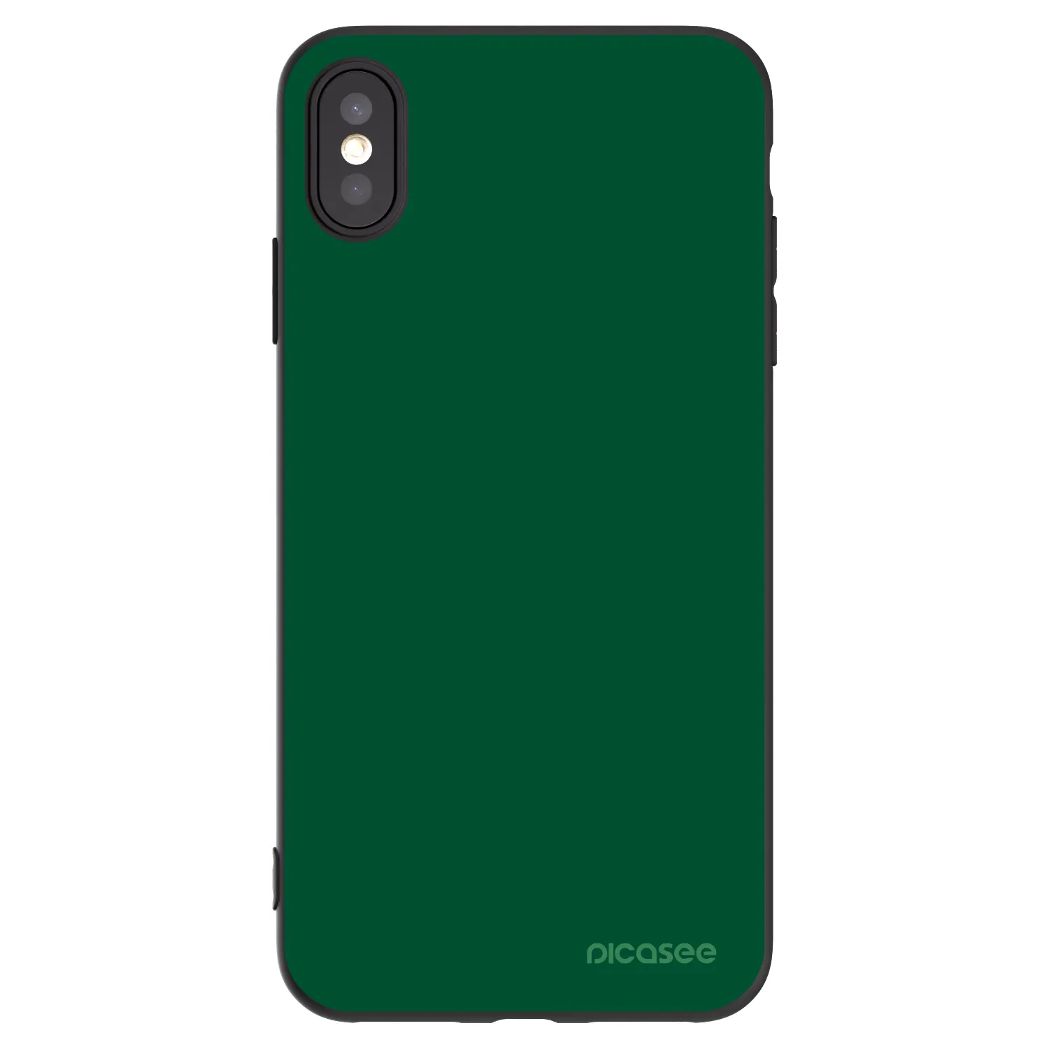 Picasee silikonowe czarne etui na Apple iPhone XS Max - Green Gleam