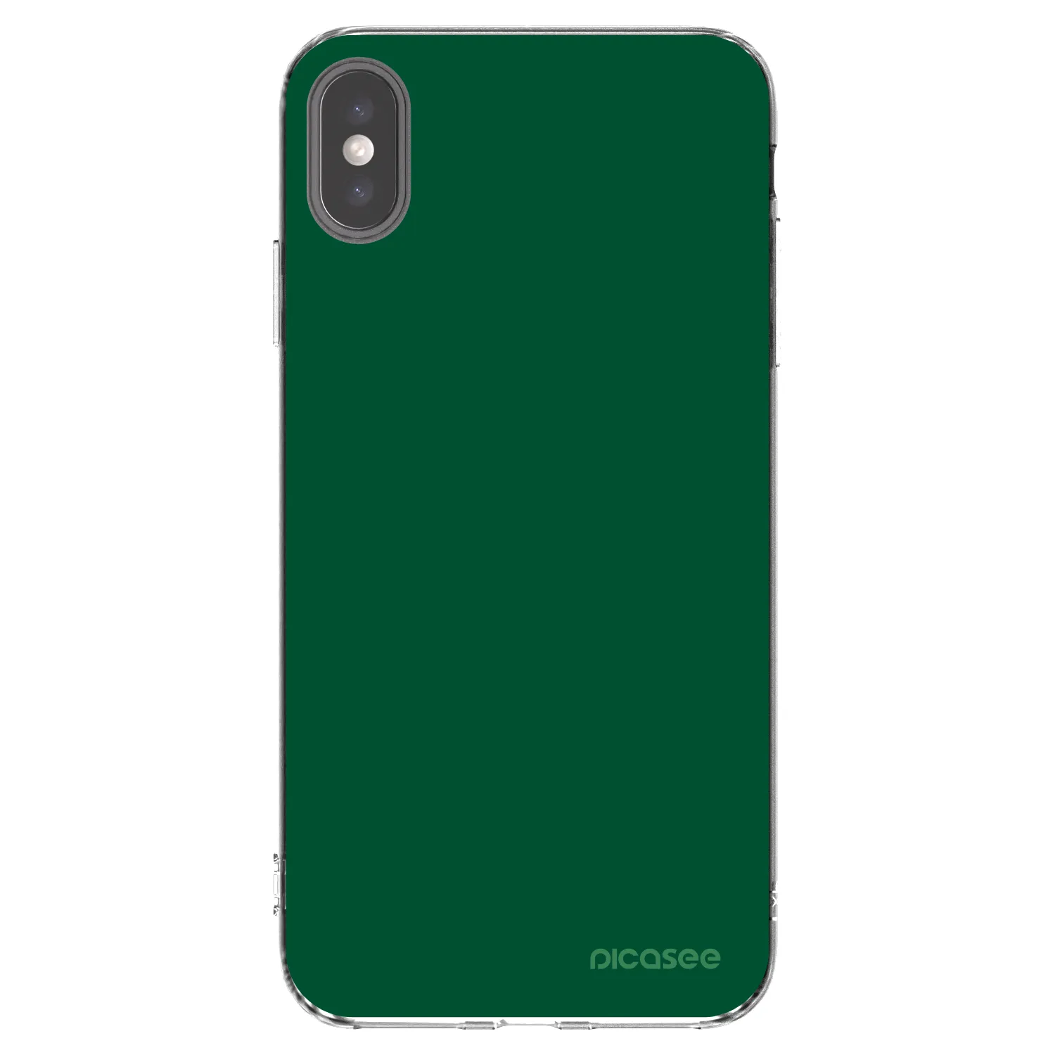 Picasee silikonowe przeźroczyste etui na Apple iPhone XS Max - Green Gleam