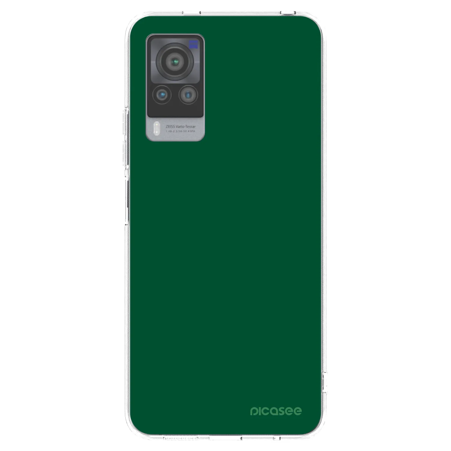 Picasee silikonowe przeźroczyste etui na Vivo X60 Pro 5G - Green Gleam