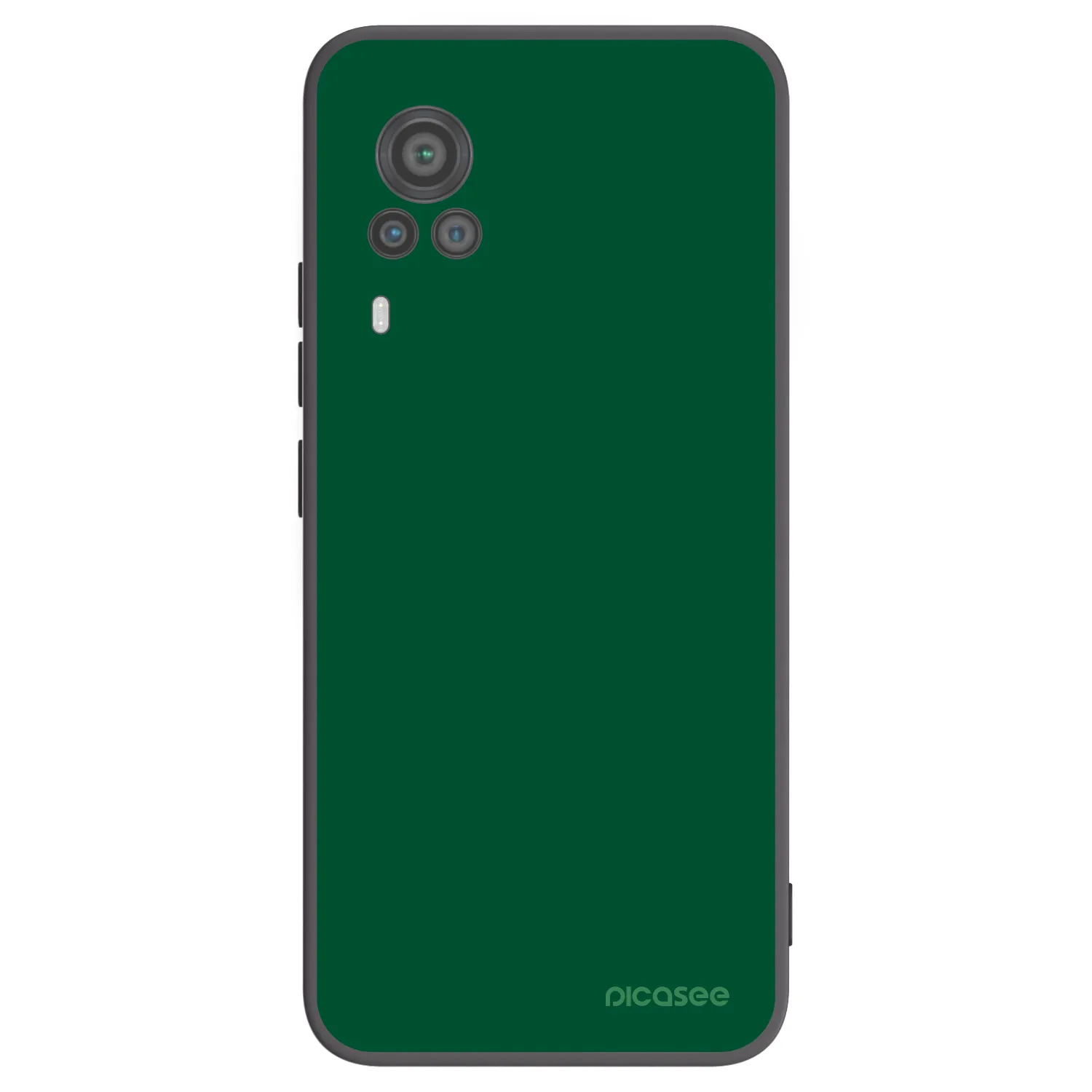 Picasee silikonowe czarne etui na Vivo X60 Pro 5G - Green Gleam