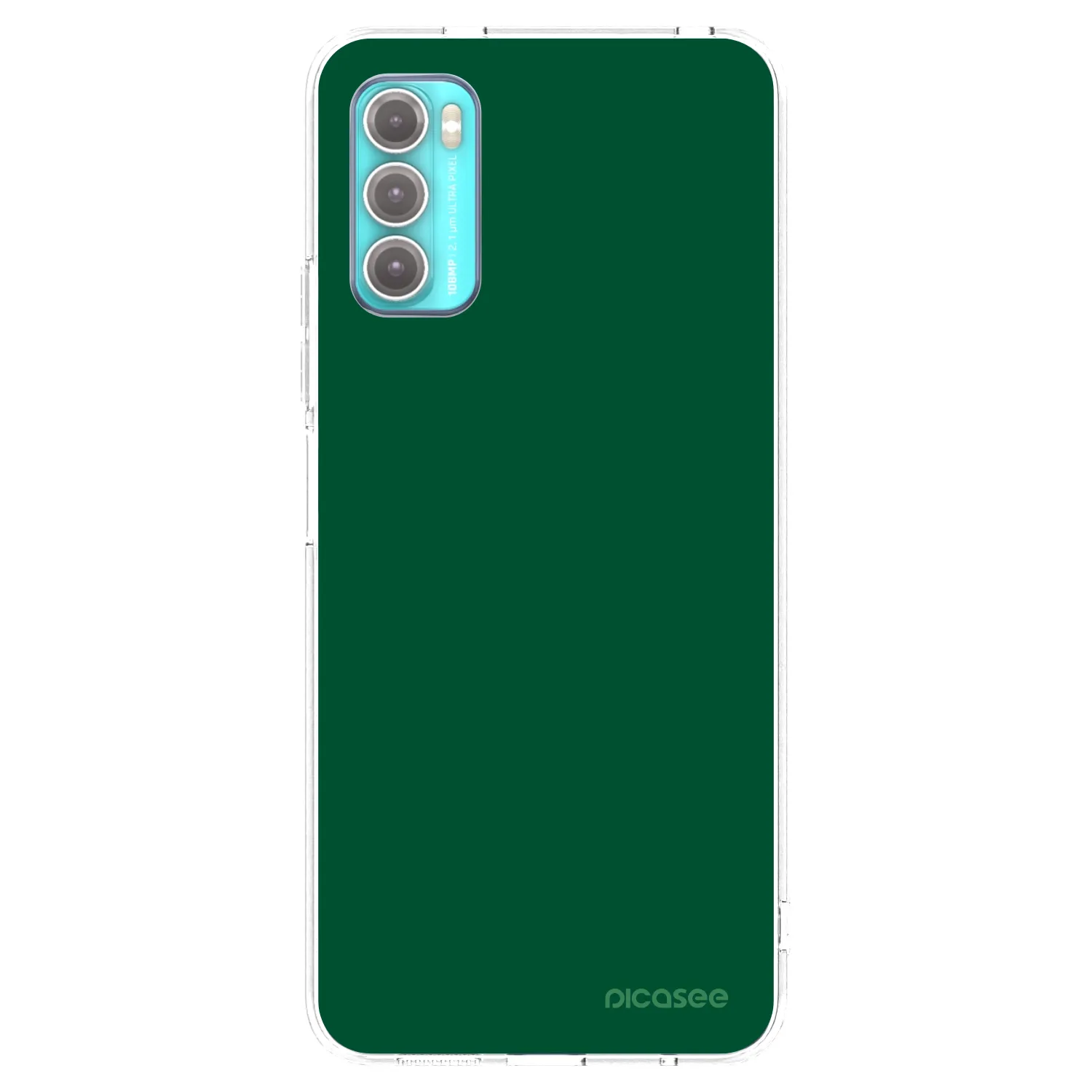 Picasee silikonowe przeźroczyste etui na Motorola Moto G60 - Green Gleam
