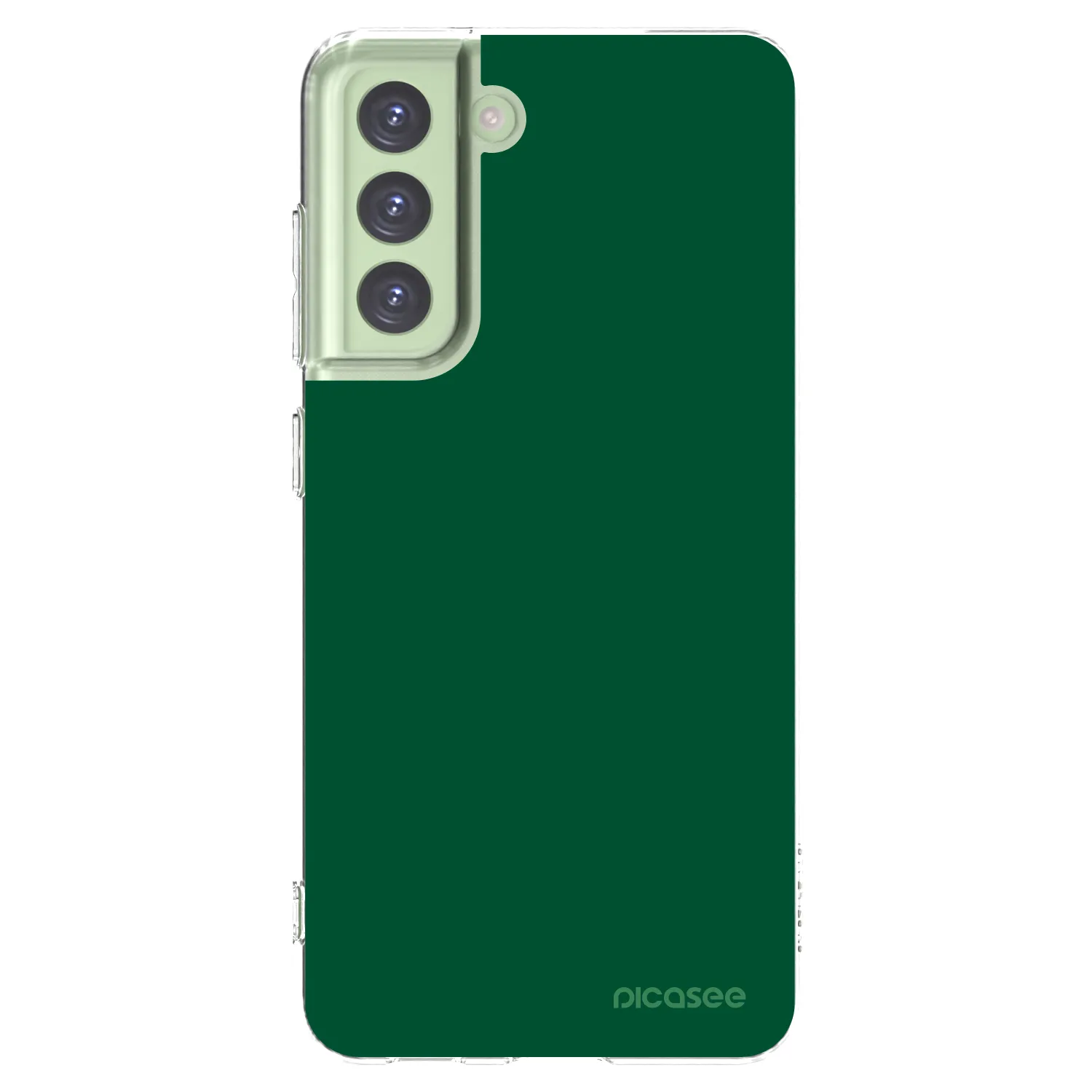 Picasee silikonowe przeźroczyste etui na Samsung Galaxy S21 FE 5G - Green Gleam