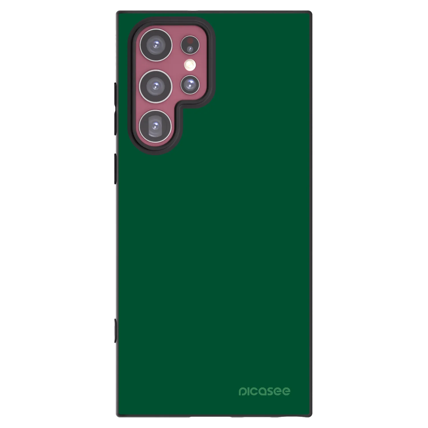 Picasee silikonowe czarne etui na Samsung Galaxy S22 Ultra 5G - Green Gleam