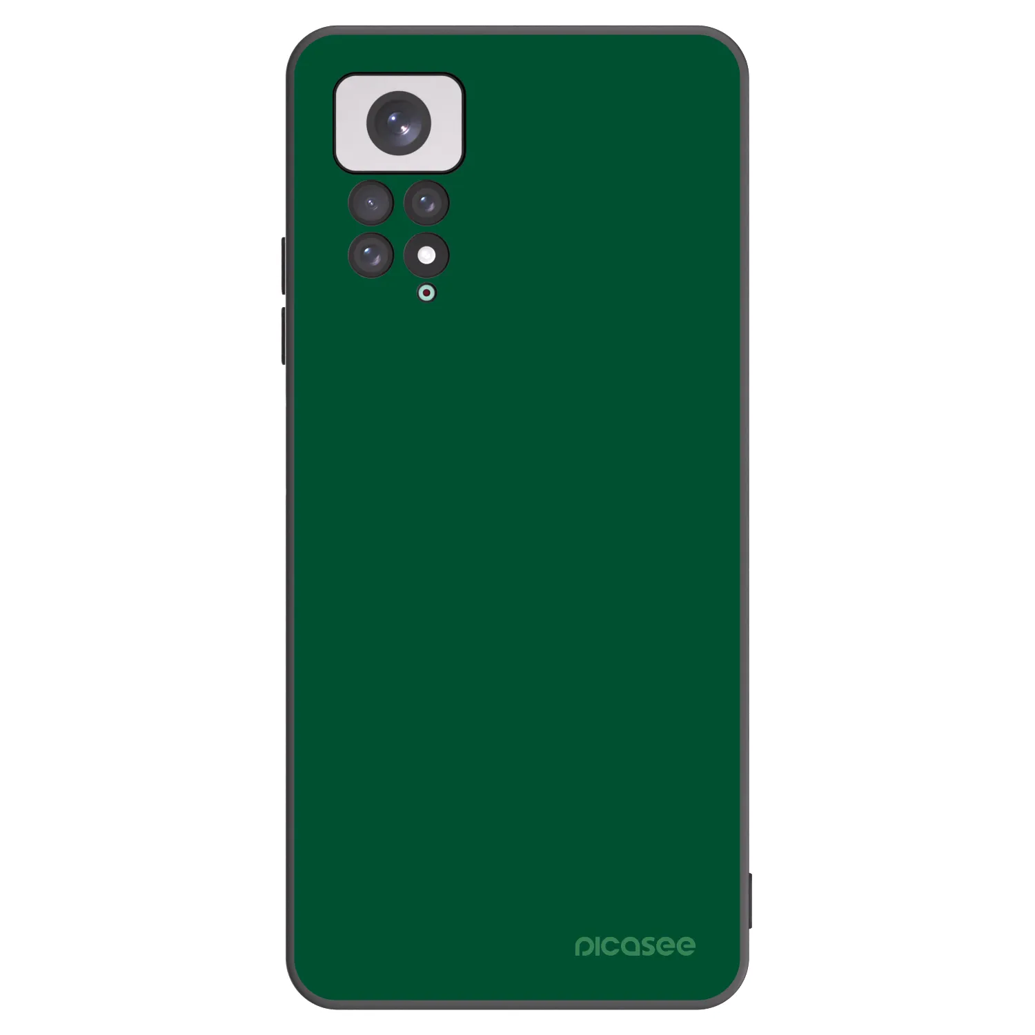 Picasee silikonowe czarne etui na Xiaomi Redmi Note 11 - Green Gleam