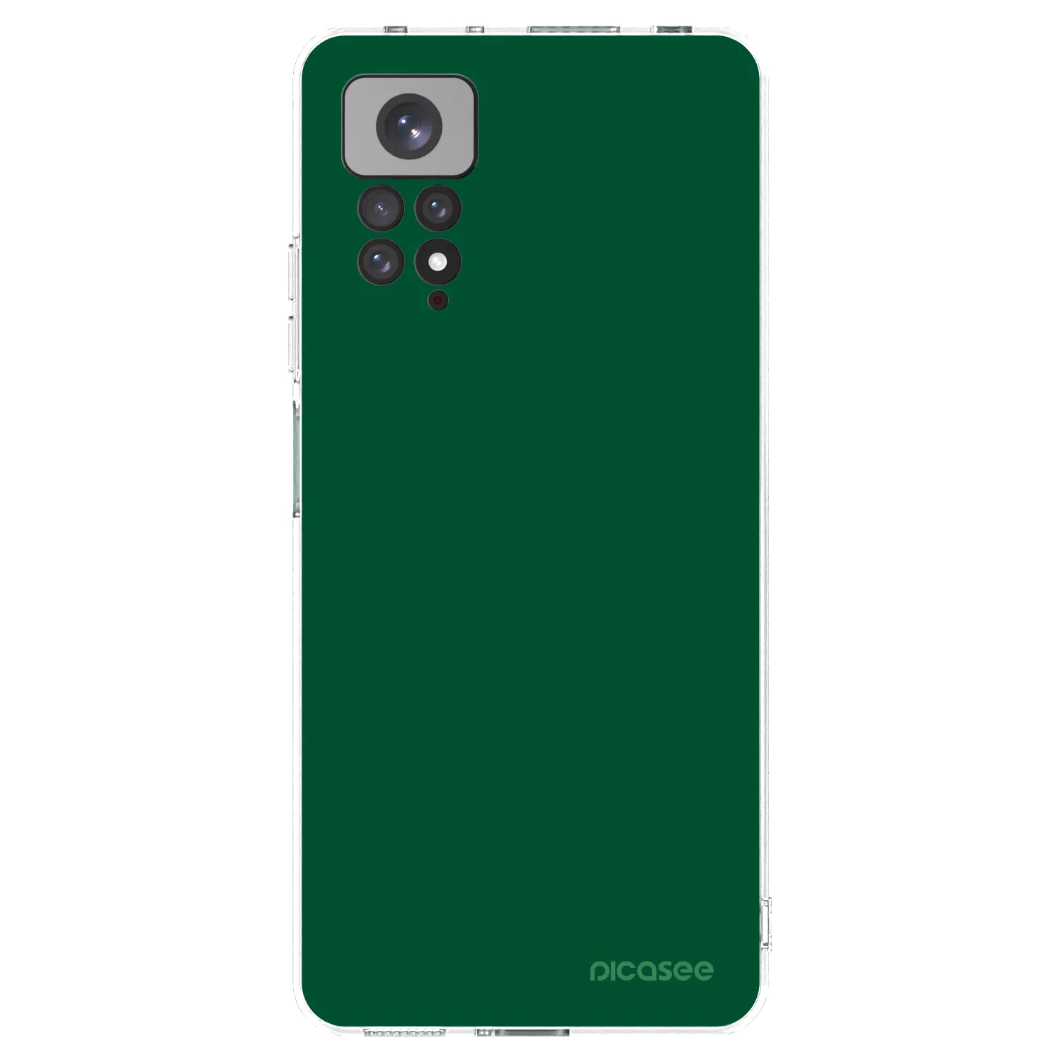 Picasee silikonowe przeźroczyste etui na Xiaomi Redmi Note 11S 4G - Green Gleam