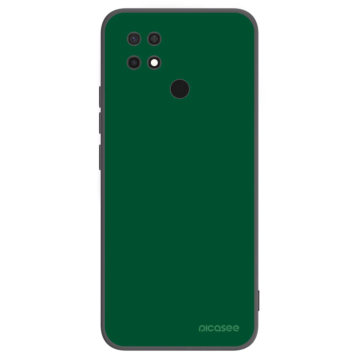 Picasee silikonowe czarne etui na Xiaomi Redmi 10C - Green Gleam