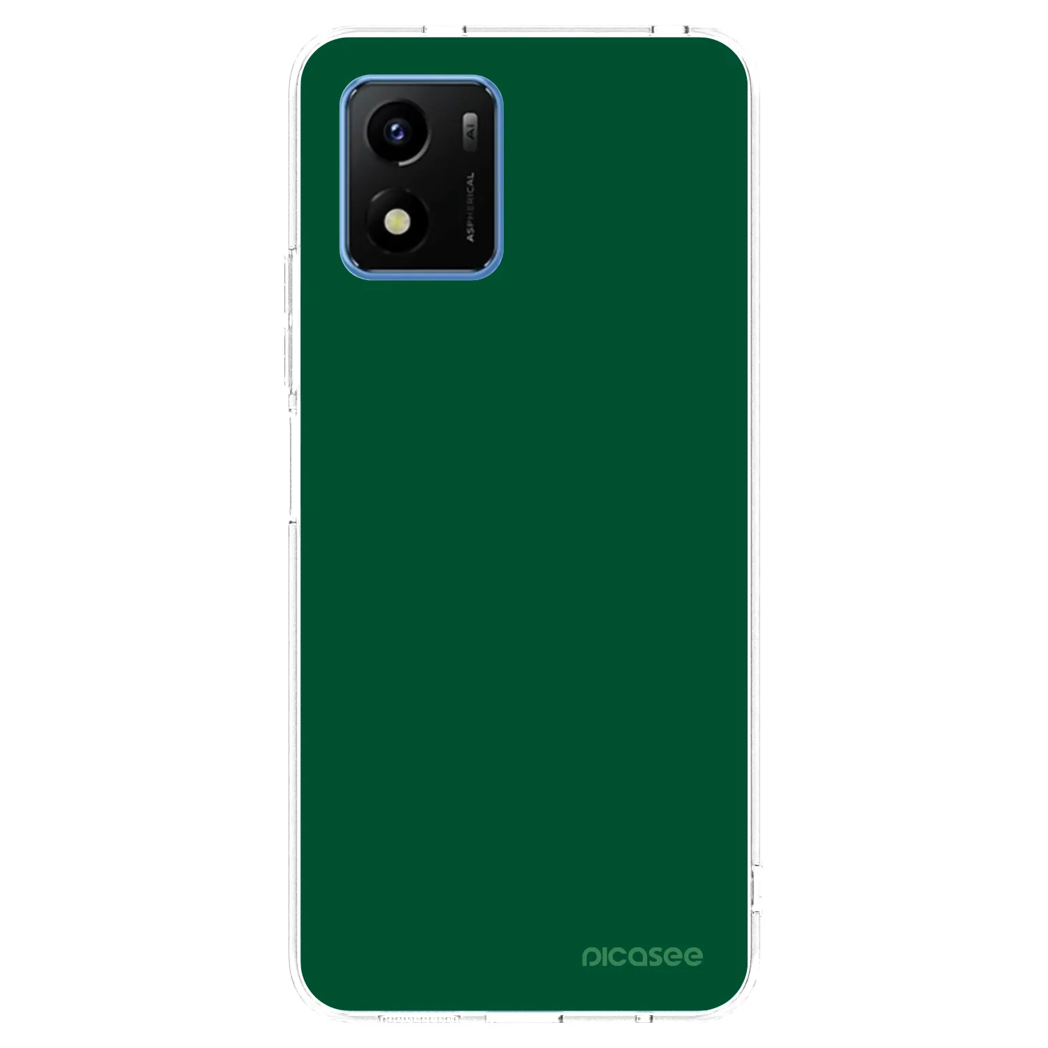 Picasee silikonowe przeźroczyste etui na Vivo Y01 - Green Gleam