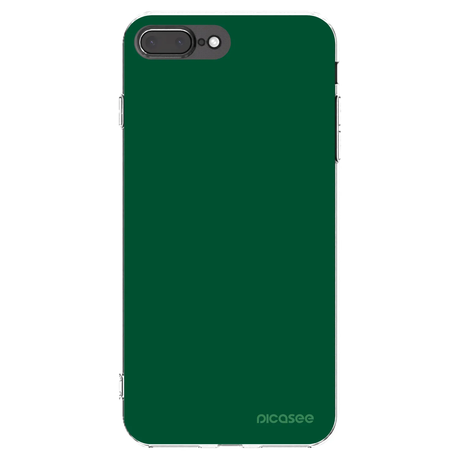 Picasee silikonowe przeźroczyste etui na Apple iPhone 8 Plus - Green Gleam