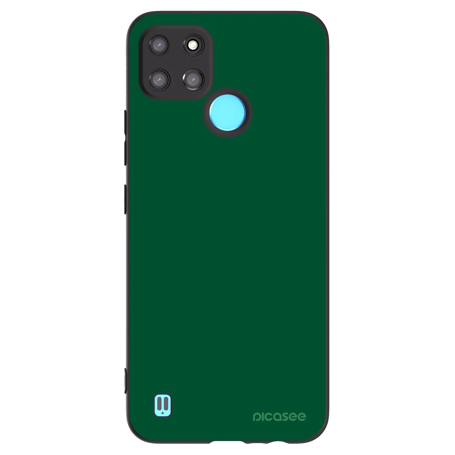 Picasee silikonowe czarne etui na Realme C21Y - Green Gleam