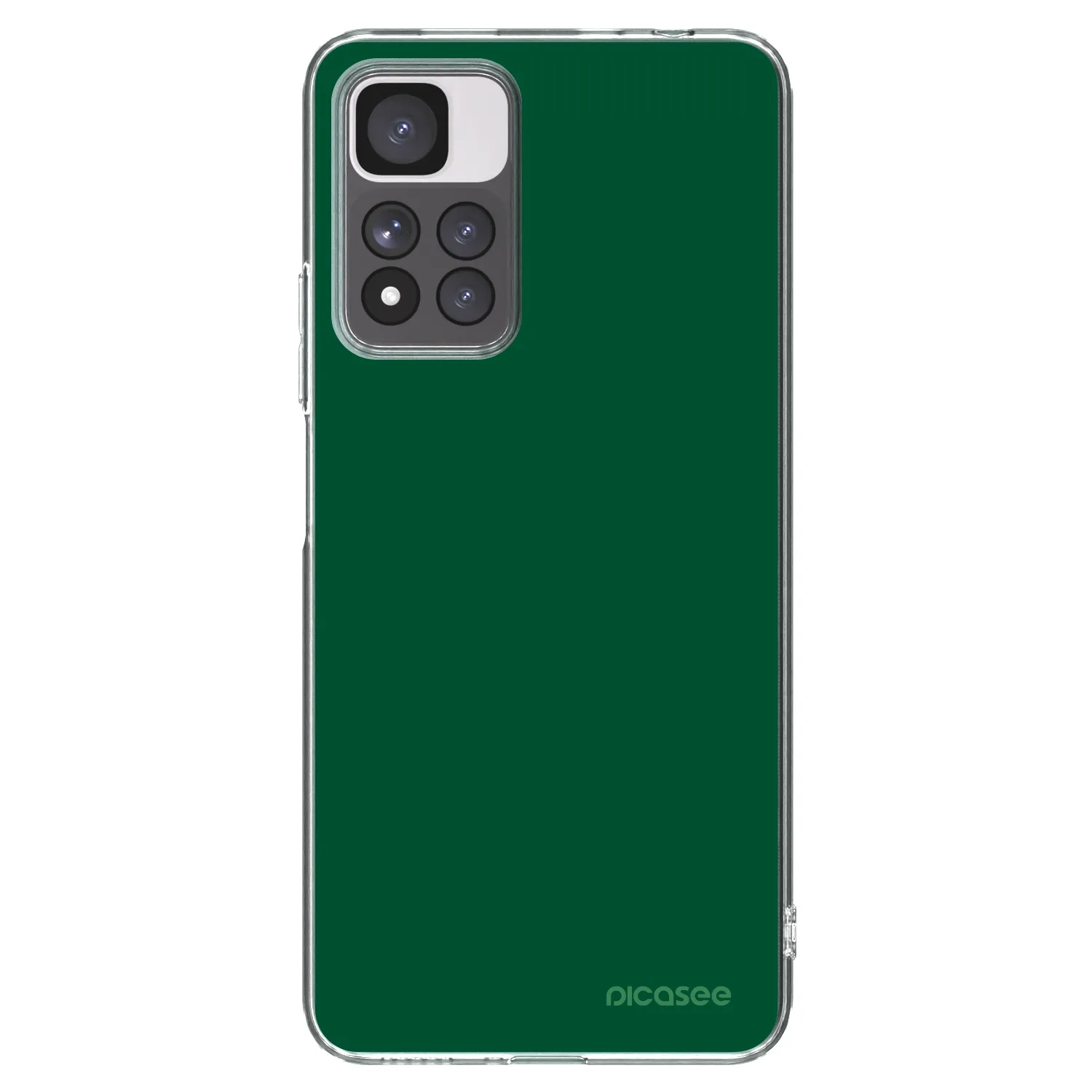 Picasee silikonowe przeźroczyste etui na Xiaomi Redmi Note 11 Pro+ 5G - Green Gleam