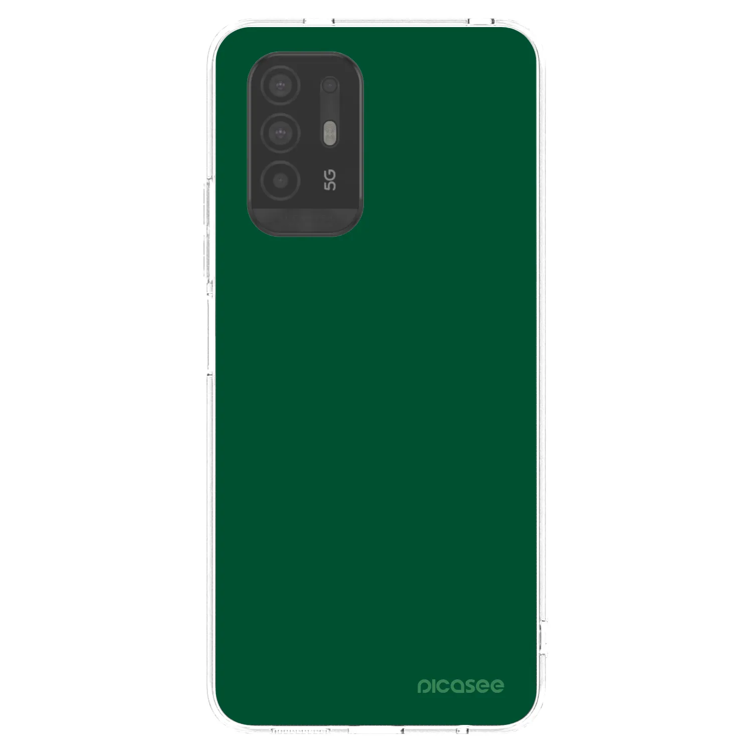 Picasee silikonowe przeźroczyste etui na OPPO A94 5G - Green Gleam