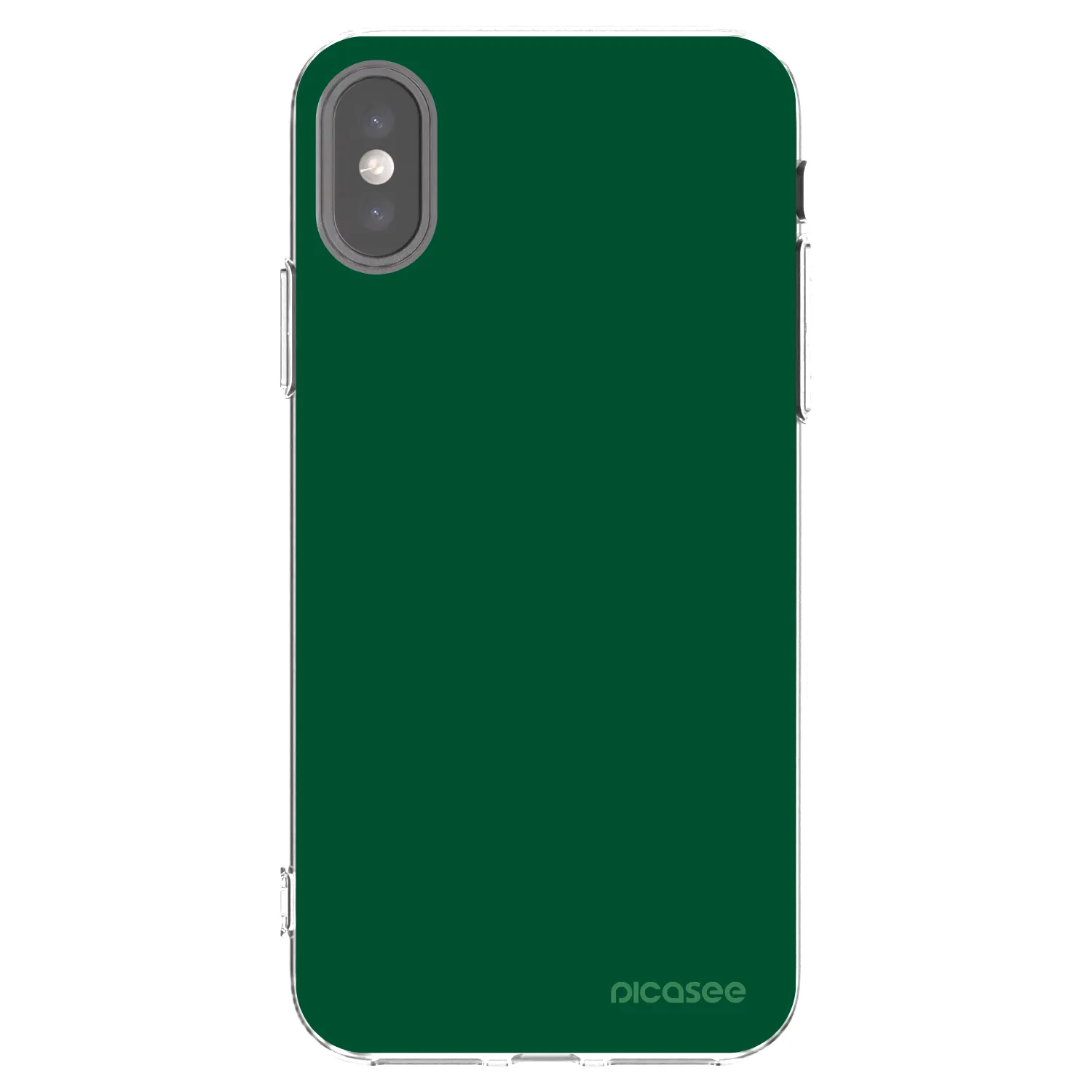 Picasee silikonowe przeźroczyste etui na Apple iPhone X/XS - Green Gleam