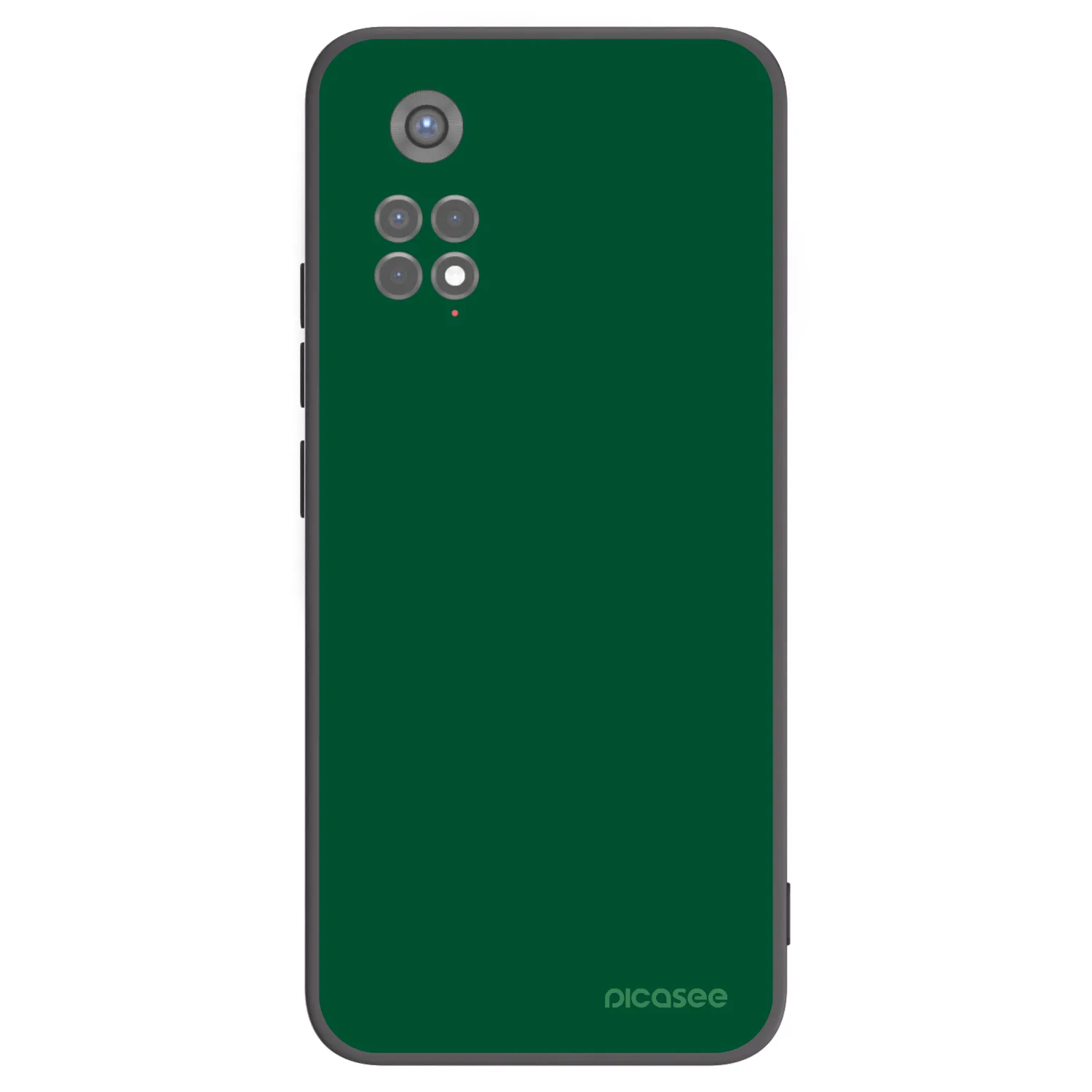 Picasee silikonowe czarne etui na Xiaomi Redmi Note 11S 5G - Green Gleam