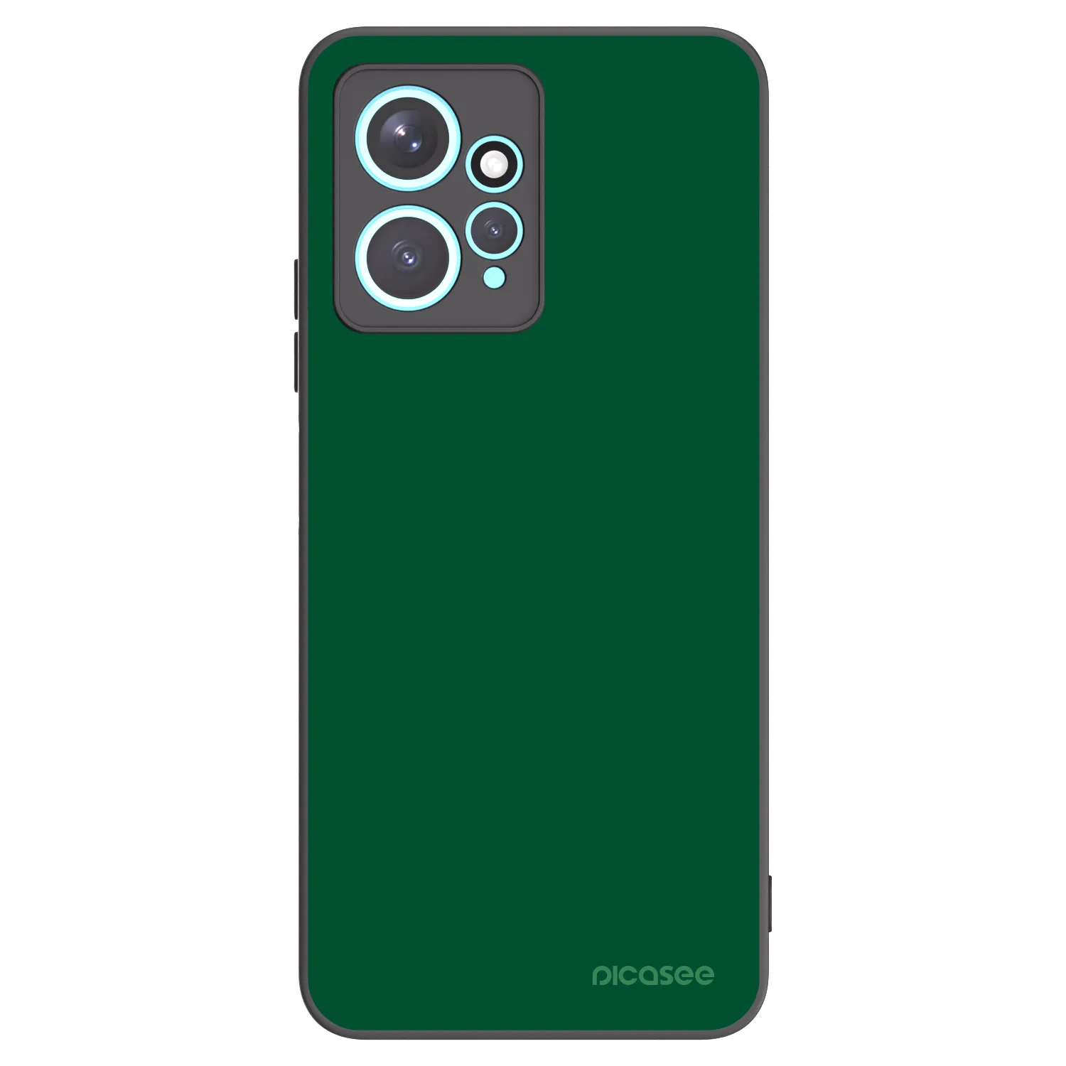 Picasee silikonowe czarne etui na Xiaomi Redmi Note 12 4G - Green Gleam
