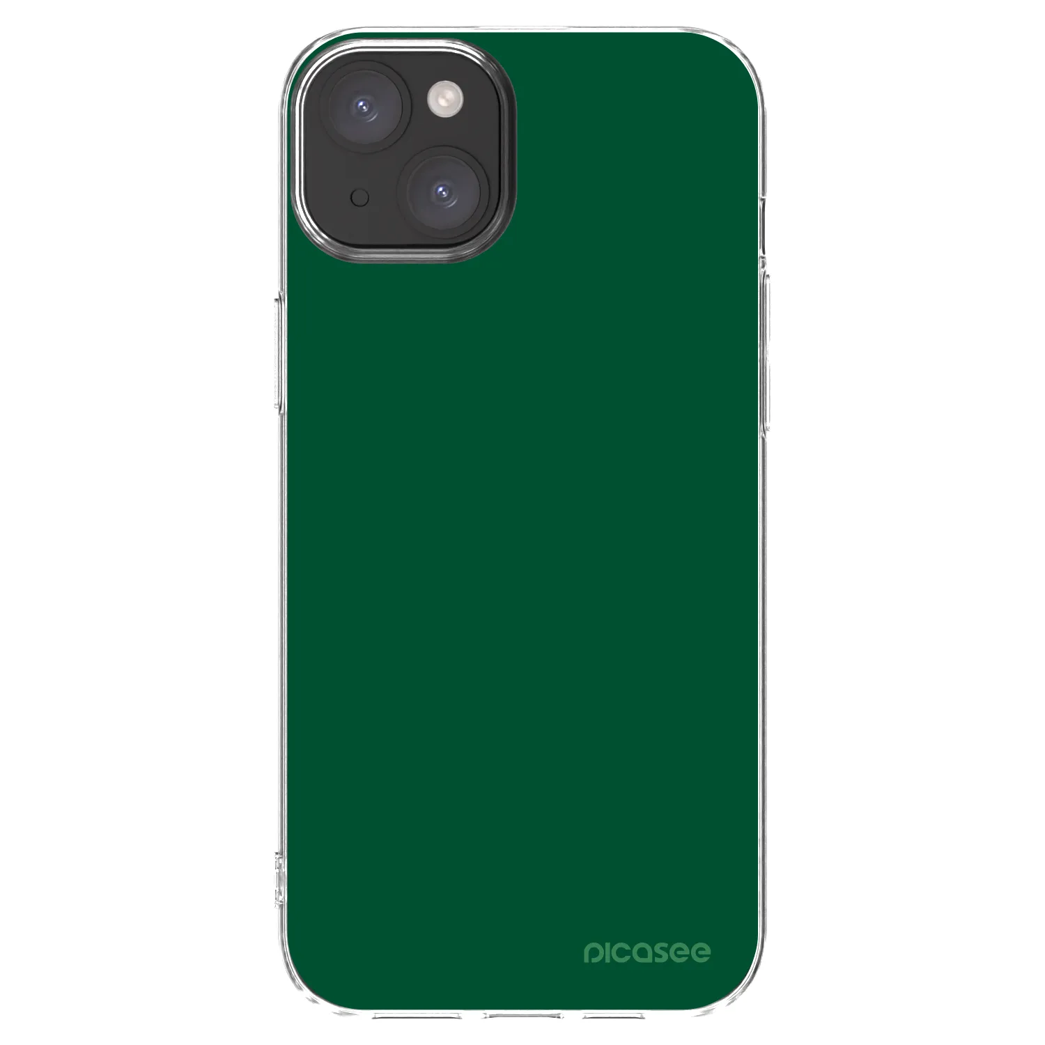 Picasee silikonowe przeźroczyste etui na Apple iPhone 15 Plus - Green Gleam