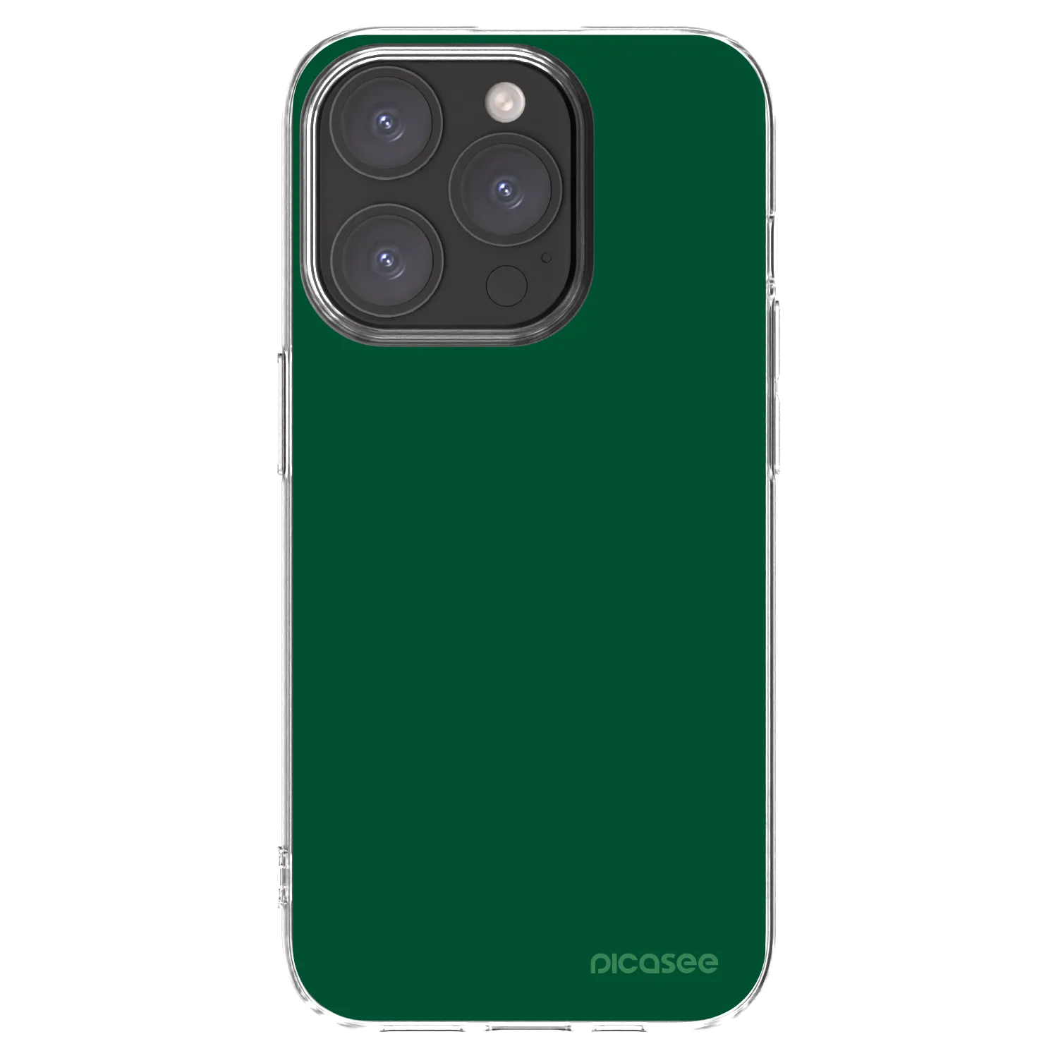 Picasee silikonowe przeźroczyste etui na Apple iPhone 15 Pro - Green Gleam
