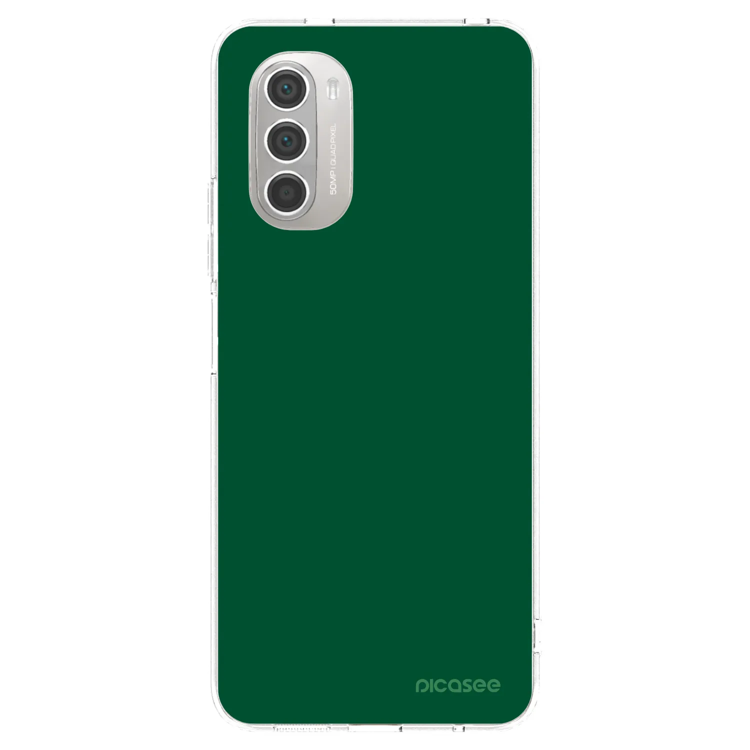 Picasee silikonowe przeźroczyste etui na Motorola Moto G51 - Green Gleam