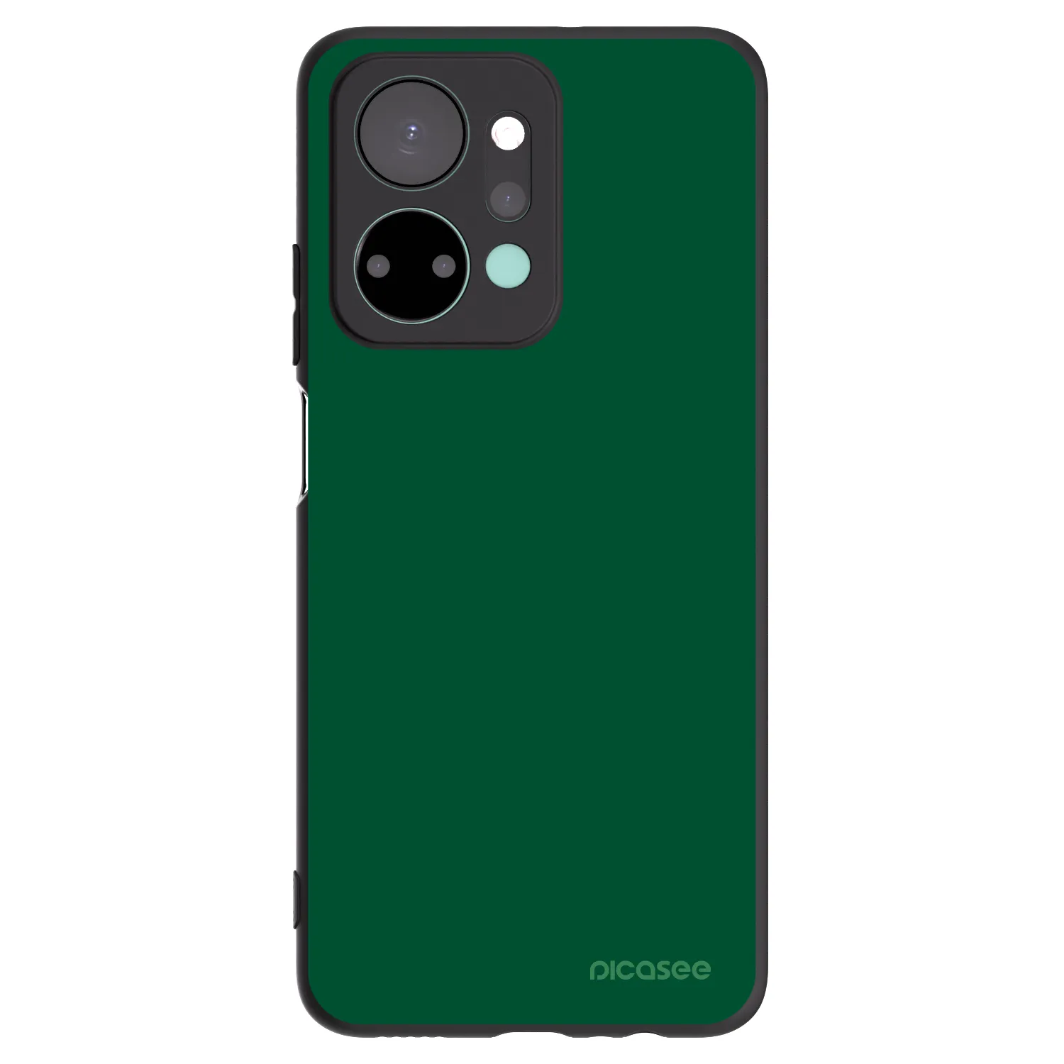 Picasee silikonowe czarne etui na Honor X7a - Green Gleam