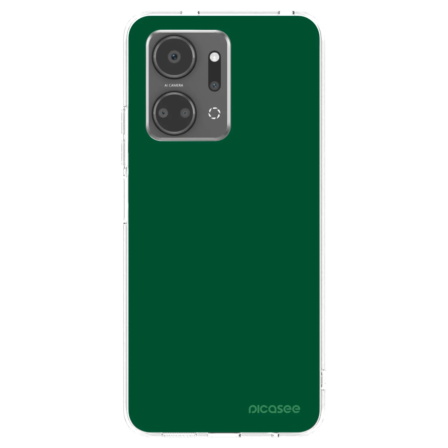 Picasee silikonowe przeźroczyste etui na Honor X7a - Green Gleam