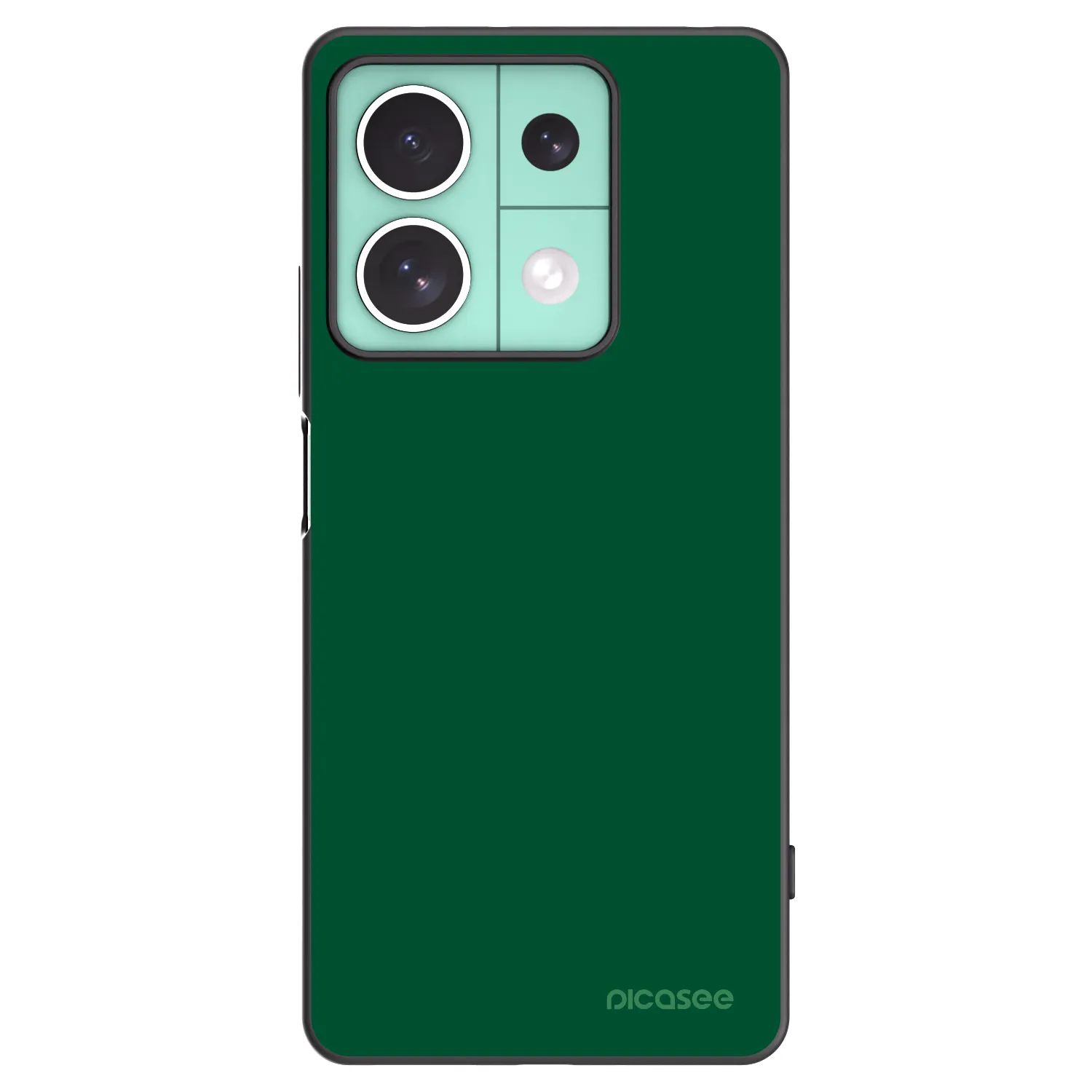 Picasee silikonowe czarne etui na Xiaomi Redmi Note 13 5G - Green Gleam