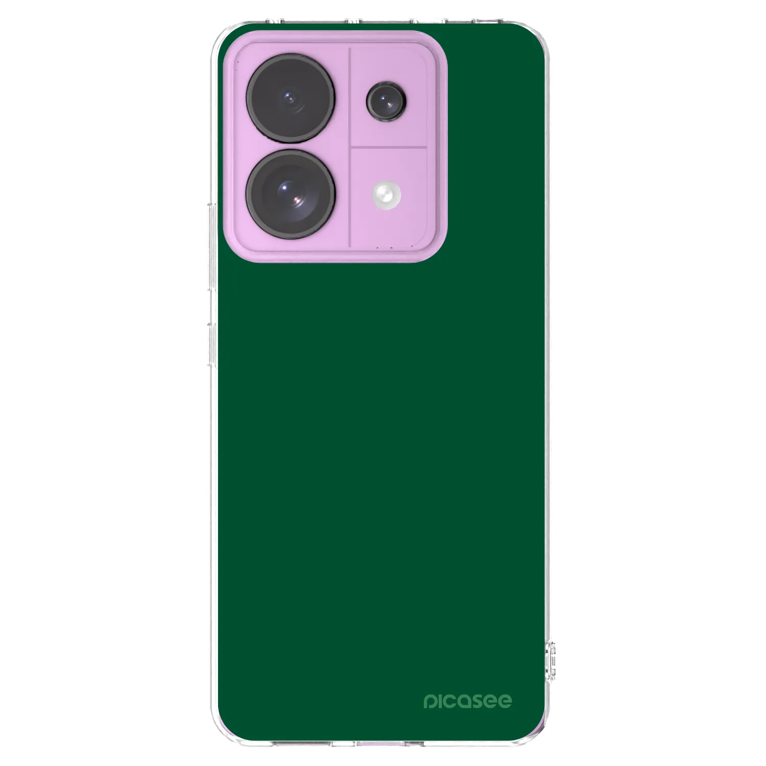 Picasee silikonowe przeźroczyste etui na Xiaomi Redmi Note 13 Pro 5G - Green Gleam