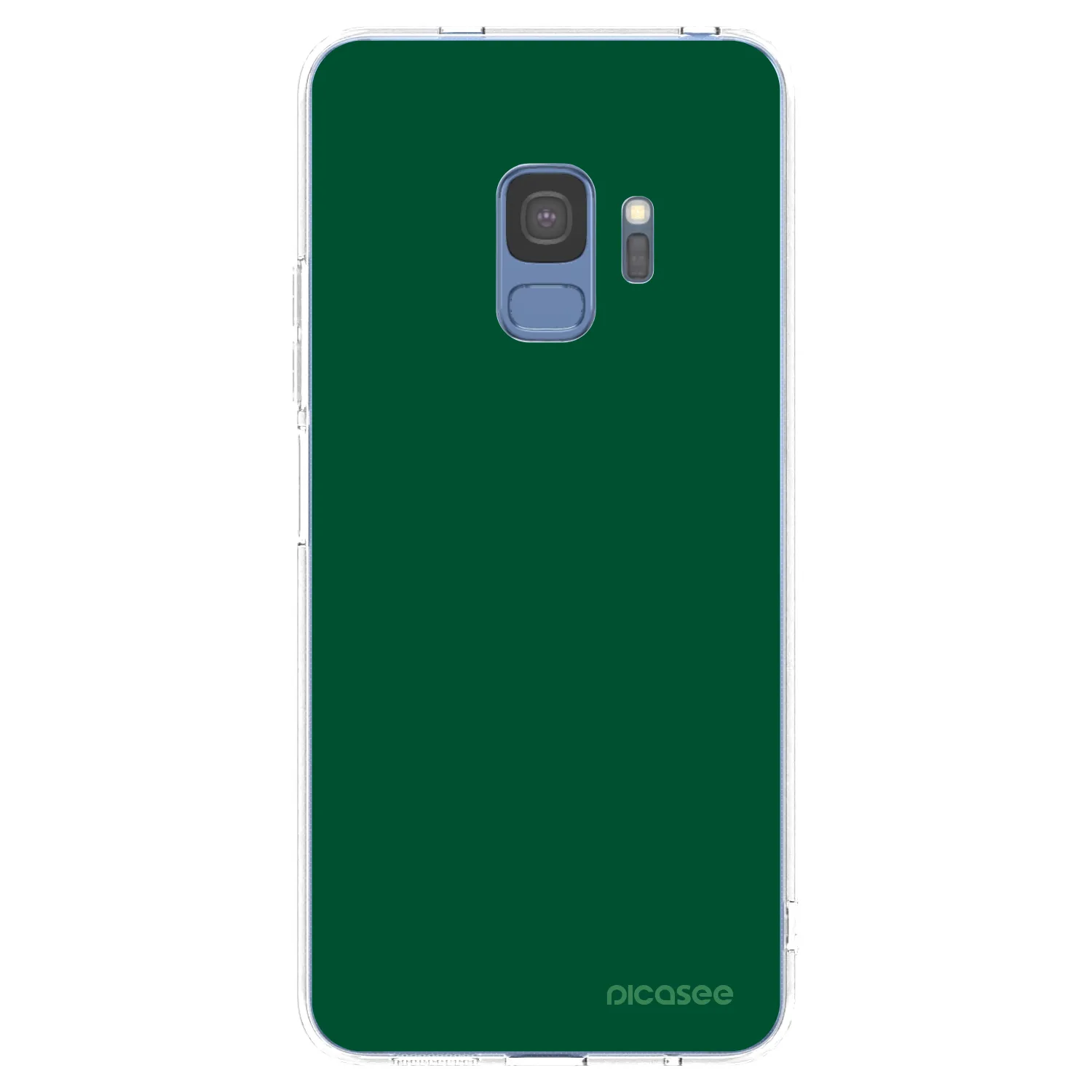 Picasee silikonowe przeźroczyste etui na Samsung Galaxy S9 G960F - Green Gleam