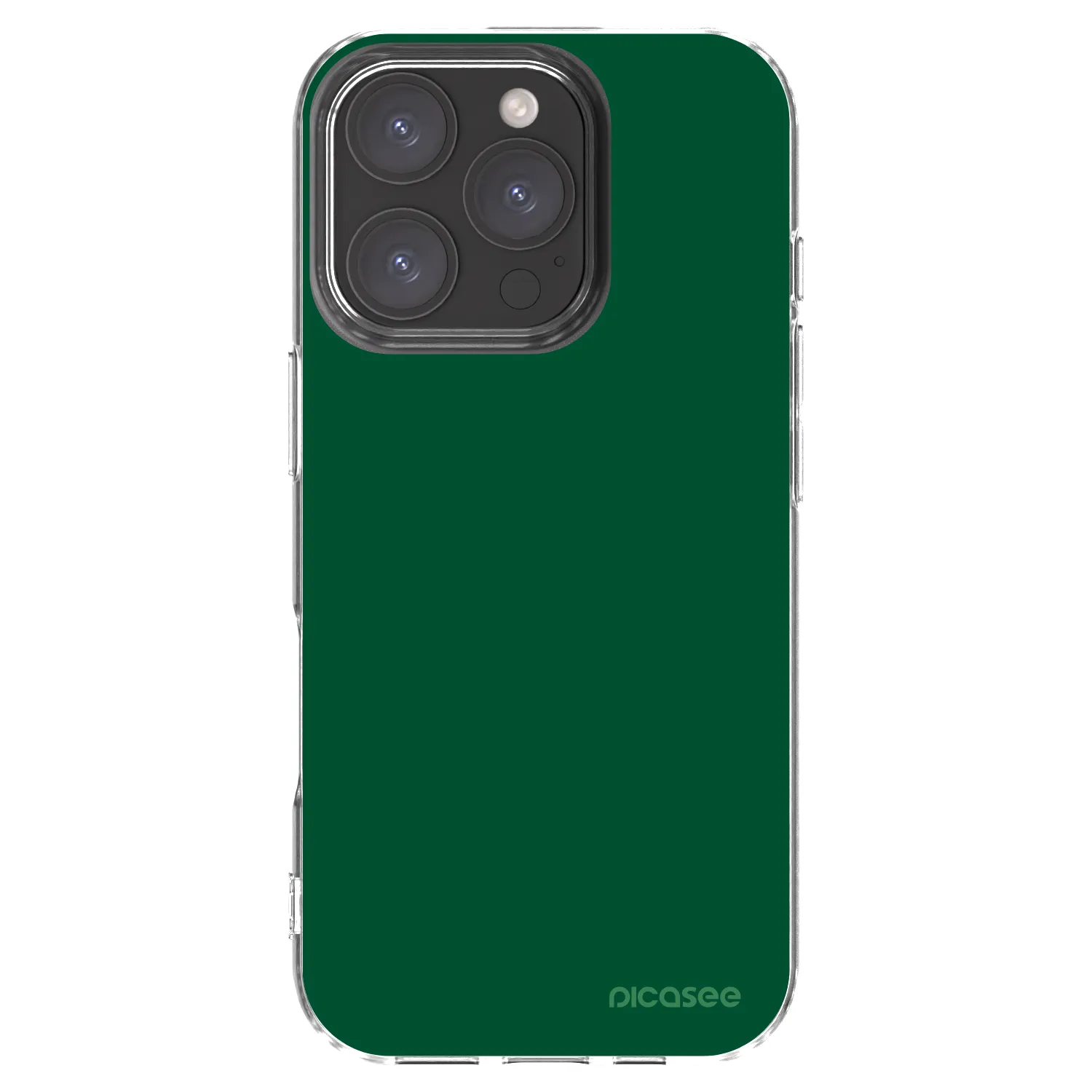 Picasee silikonowe przeźroczyste etui na Apple iPhone 16 Pro - Green Gleam