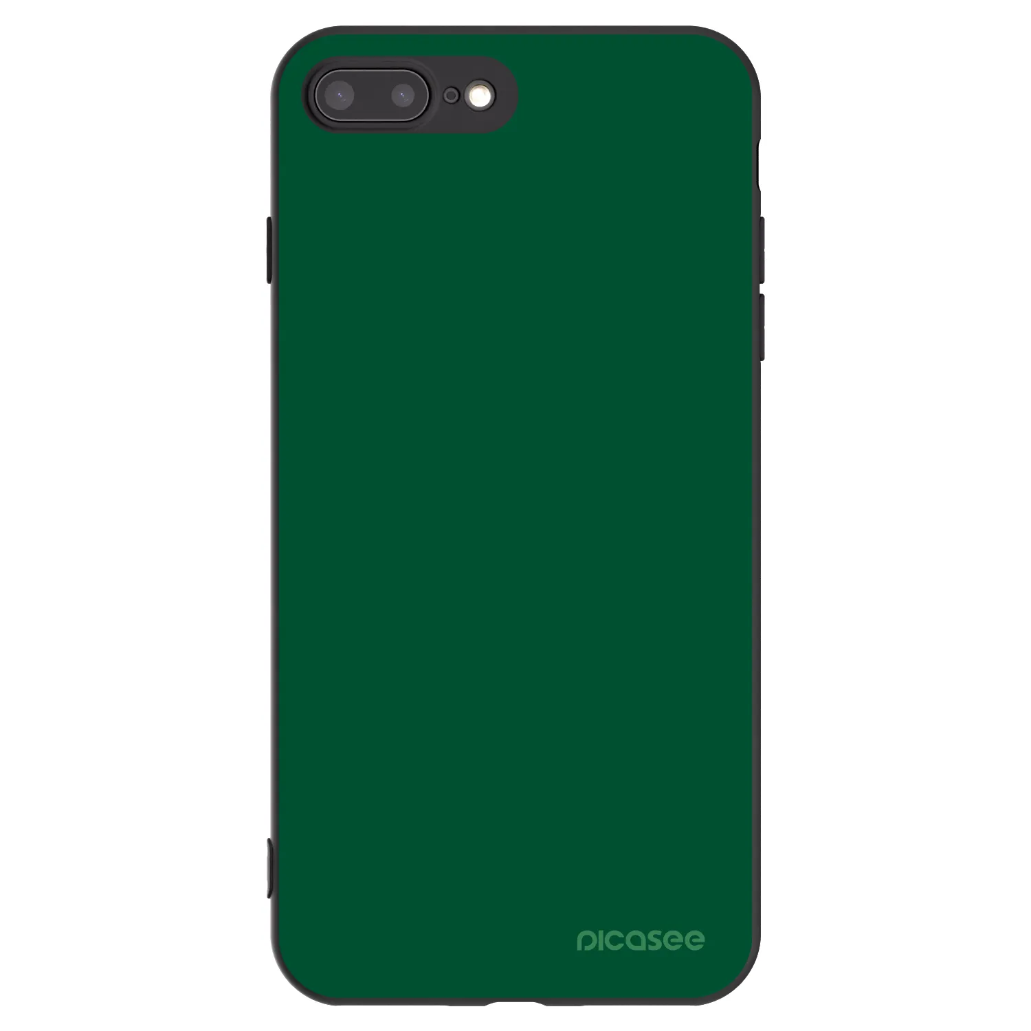 Picasee silikonowe czarne etui na Apple iPhone 8 Plus - Green Gleam