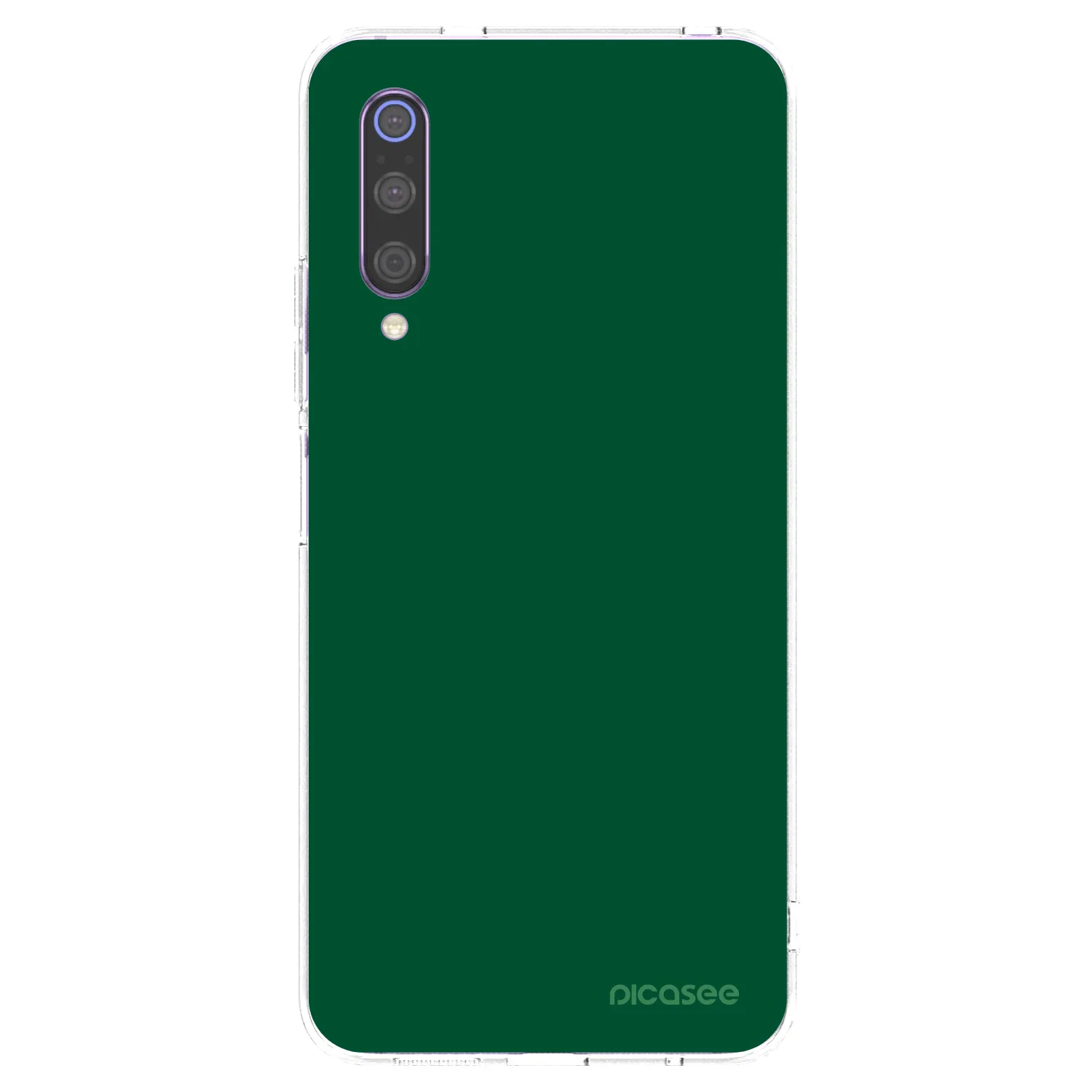Picasee silikonowe przeźroczyste etui na Xiaomi Mi 9 - Green Gleam