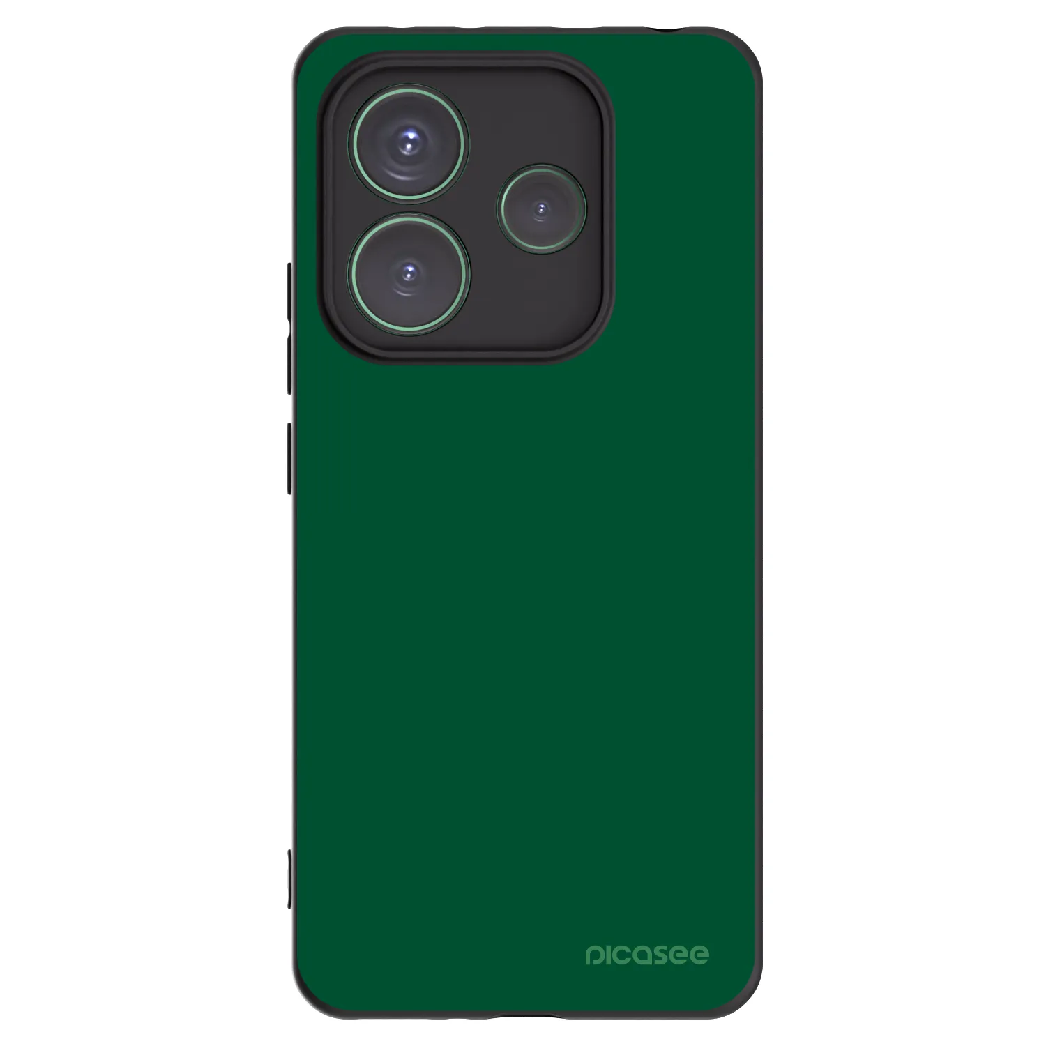 Picasee silikonowe czarne etui na Xiaomi Redmi Note 14 5G - Green Gleam