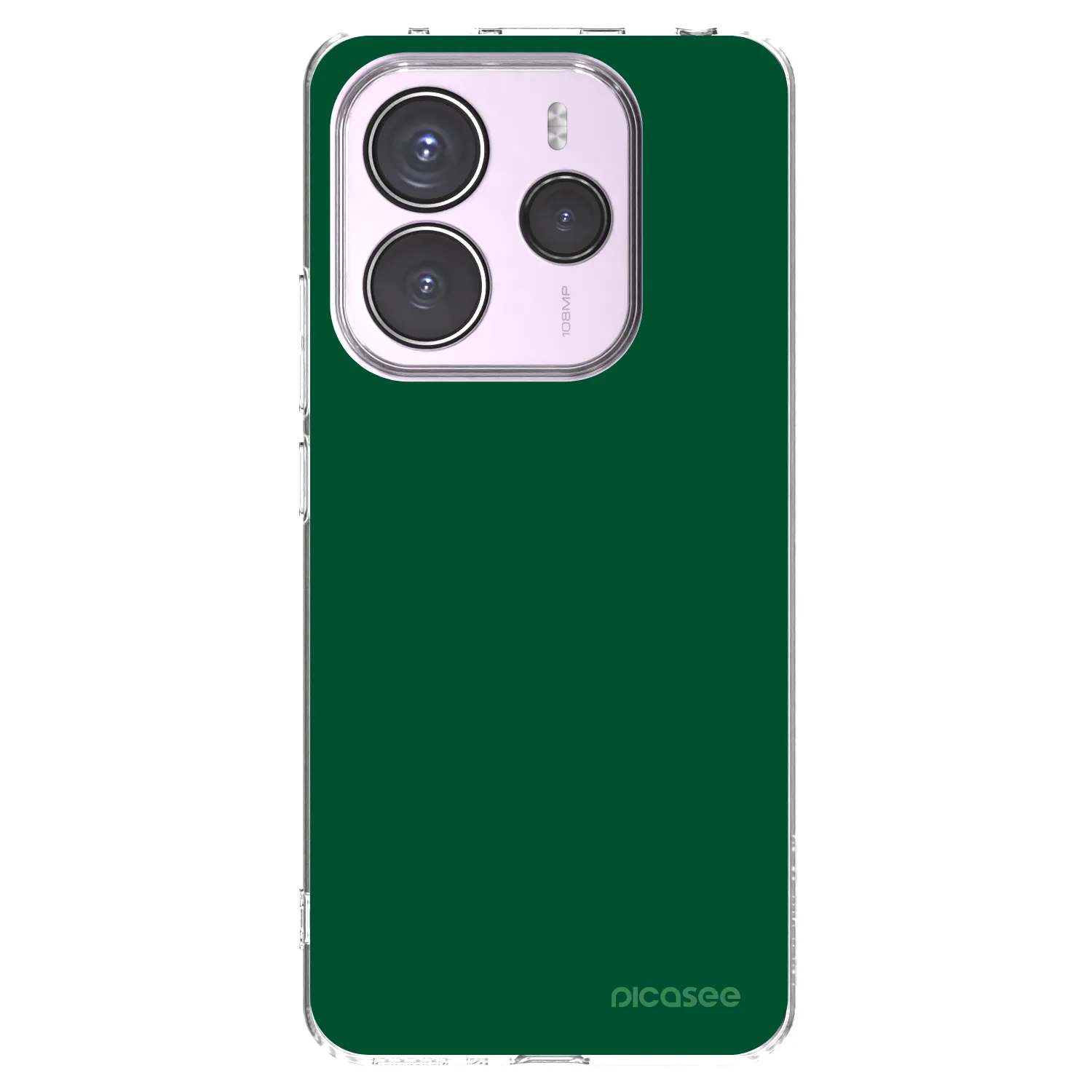 Picasee silikonowe przeźroczyste etui na Xiaomi Redmi Note 14 5G - Green Gleam