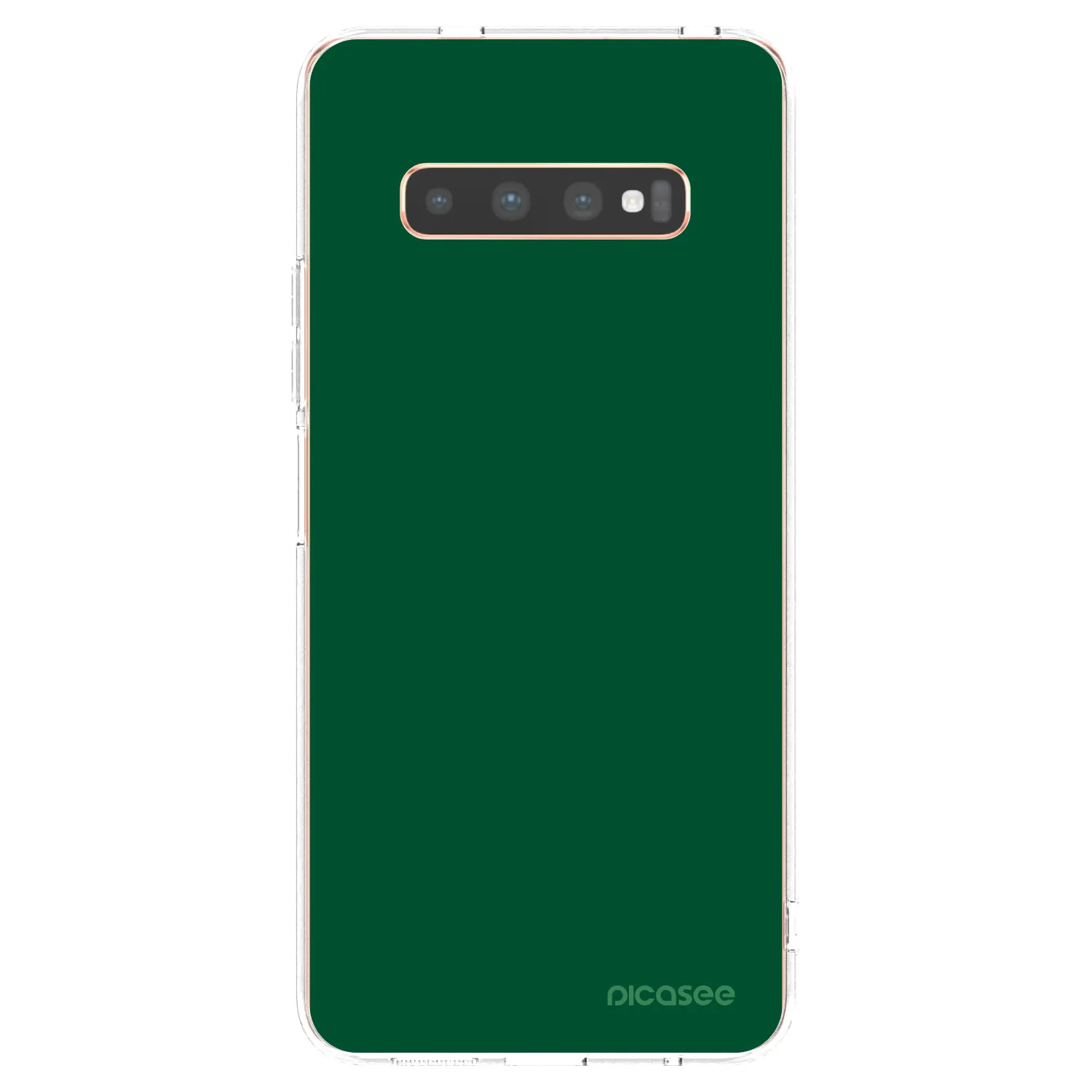 Picasee silikonowe przeźroczyste etui na Samsung Galaxy S10 Plus G975 - Green Gleam