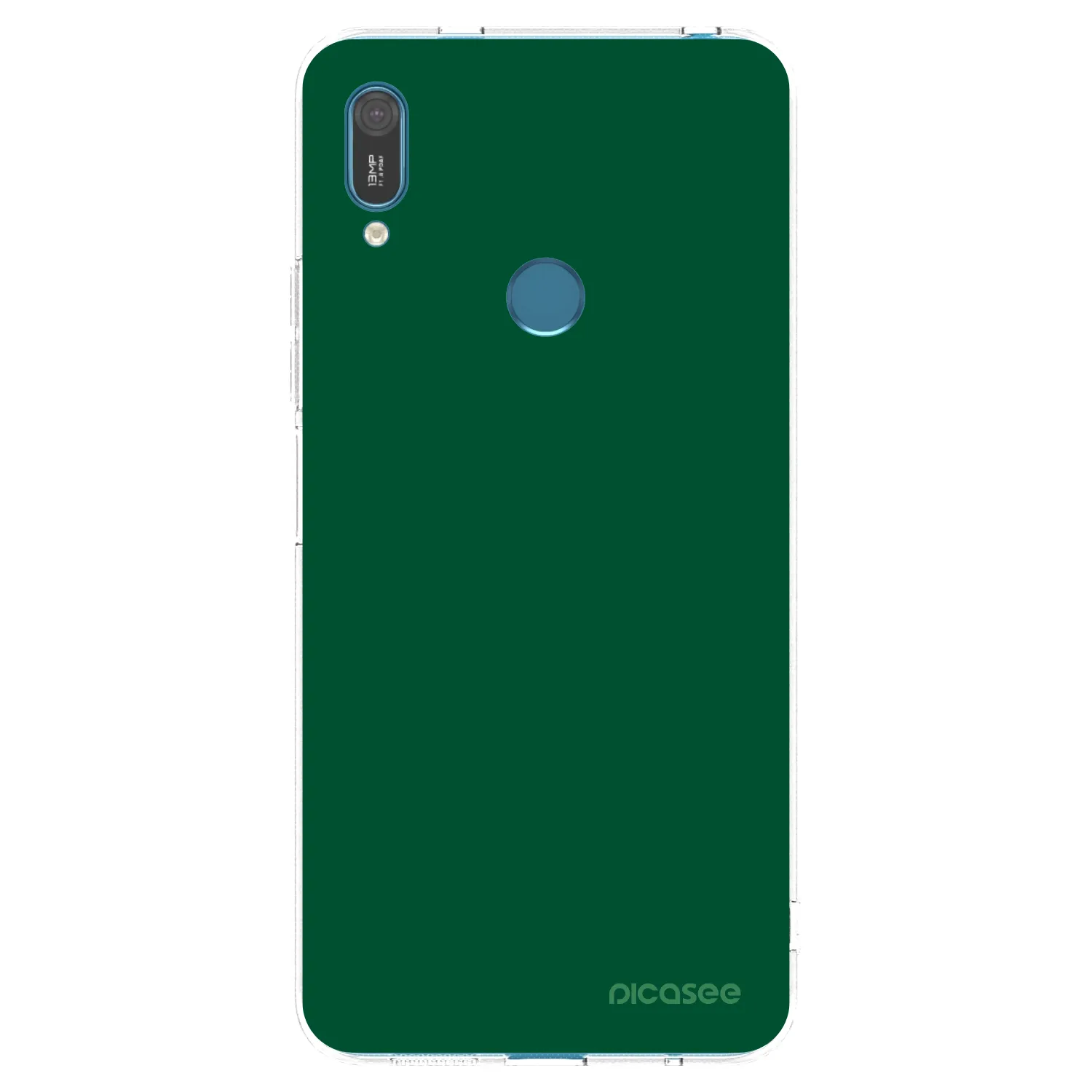 Picasee silikonowe przeźroczyste etui na Huawei Y7 2019 - Green Gleam