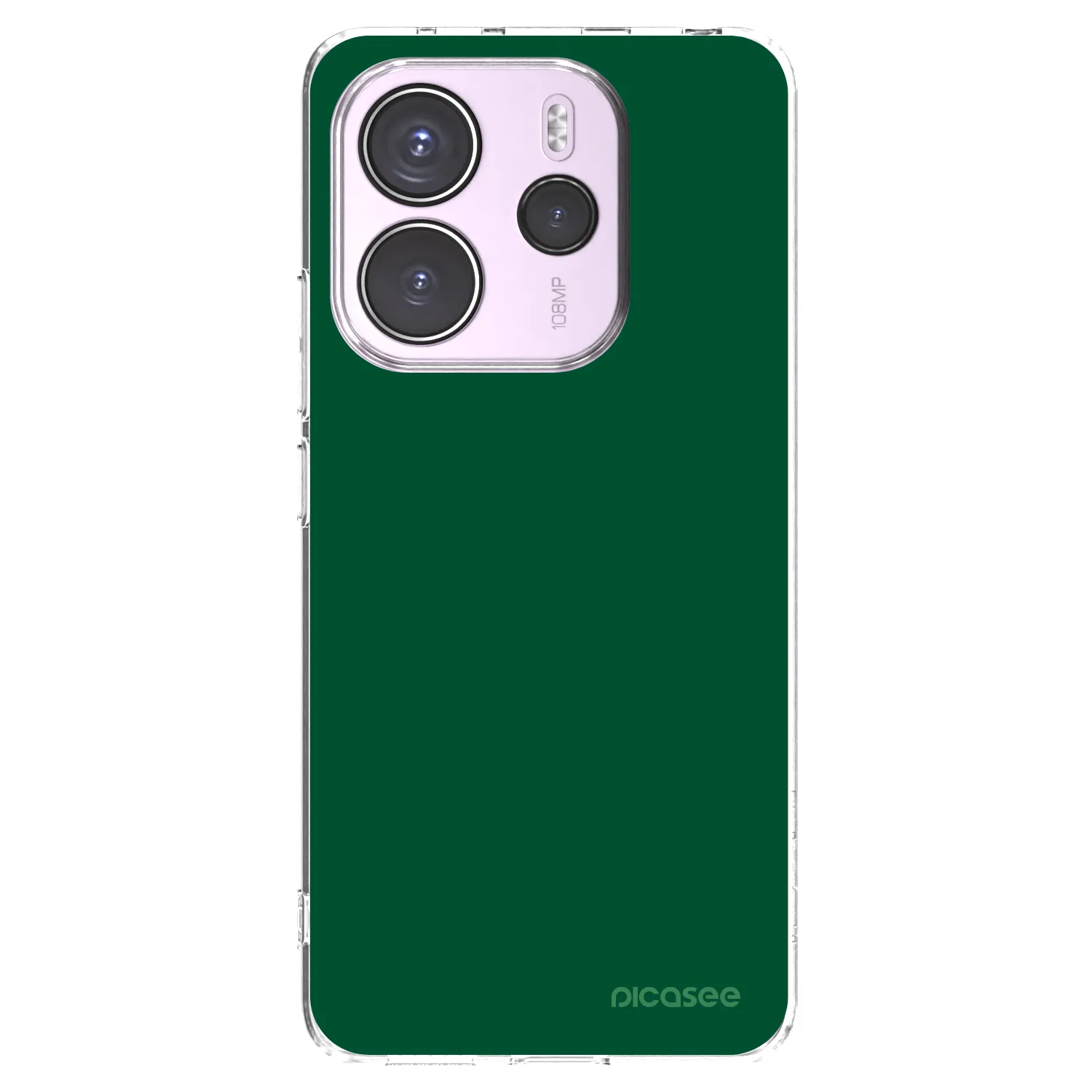Picasee silikonowe przeźroczyste etui na Xiaomi Redmi Note 14 4G - Green Gleam
