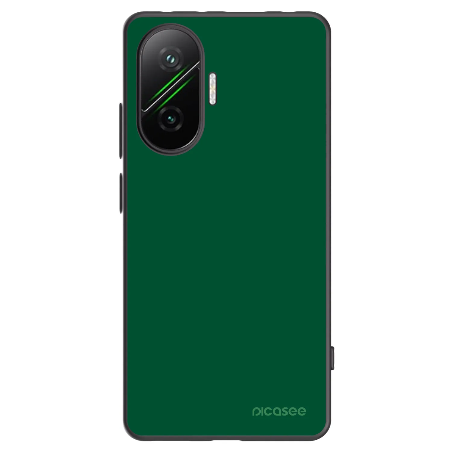 Picasee silikonowe czarne etui na Xiaomi Poco F7 Pro 5G - Green Gleam
