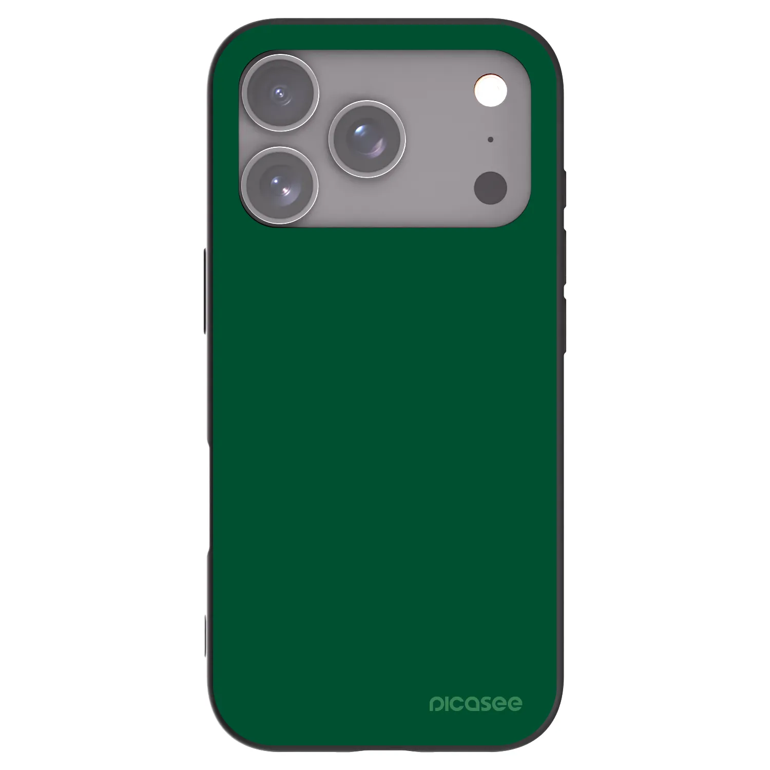 Picasee silikonowe czarne etui na Apple iPhone 17 Pro - Green Gleam