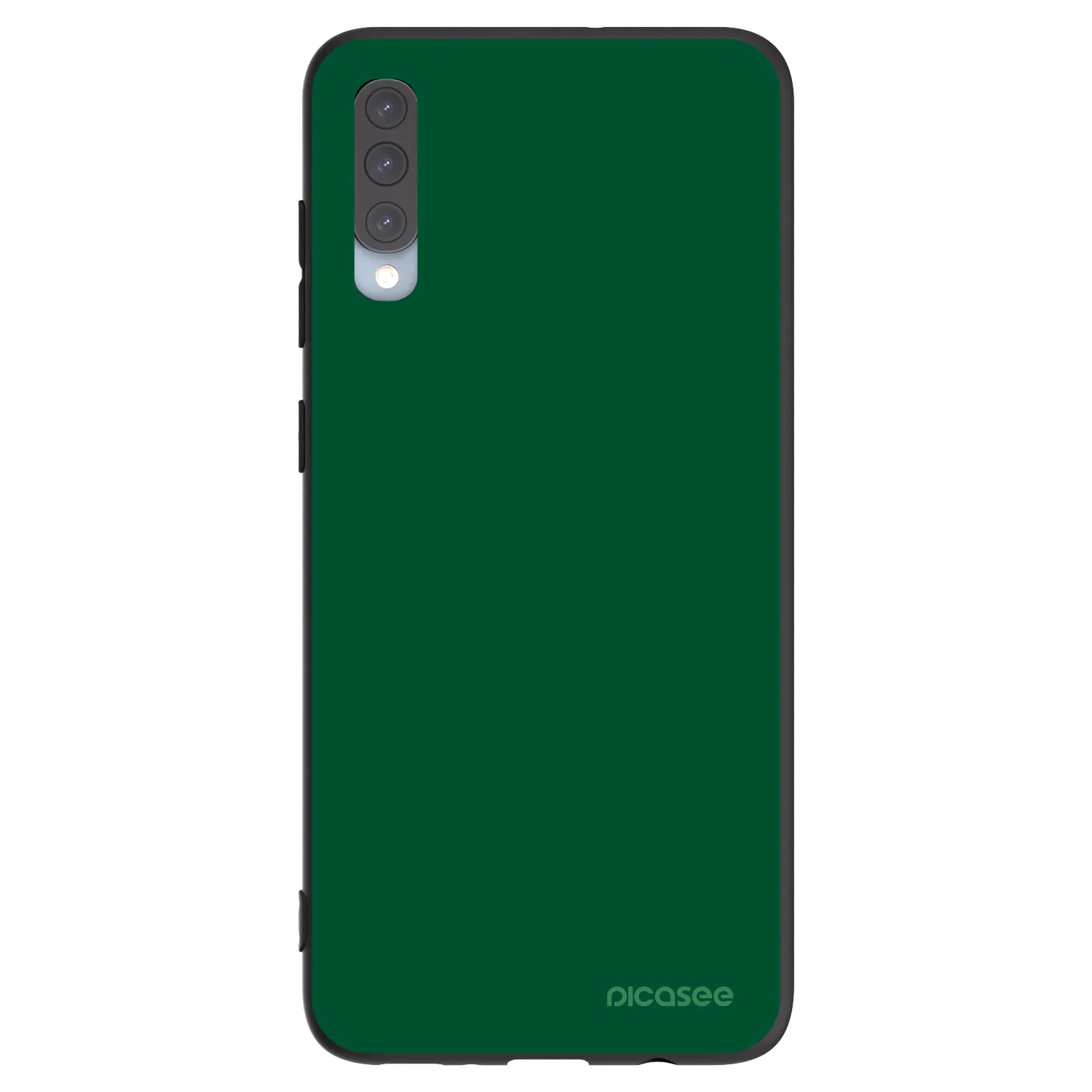 Picasee silikonowe czarne etui na Samsung Galaxy A70 A705F - Green Gleam