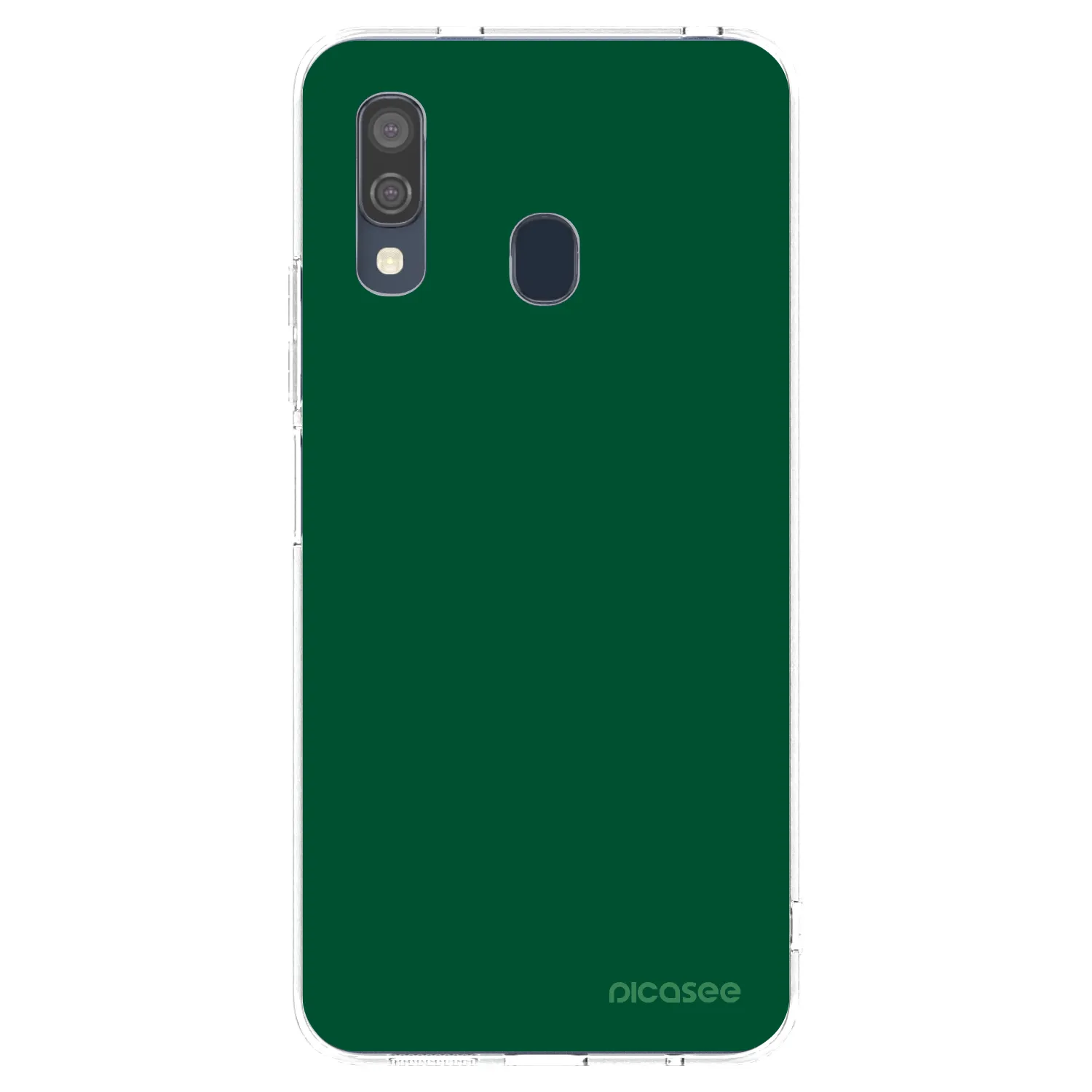 Picasee silikonowe przeźroczyste etui na Samsung Galaxy A40 A405F - Green Gleam