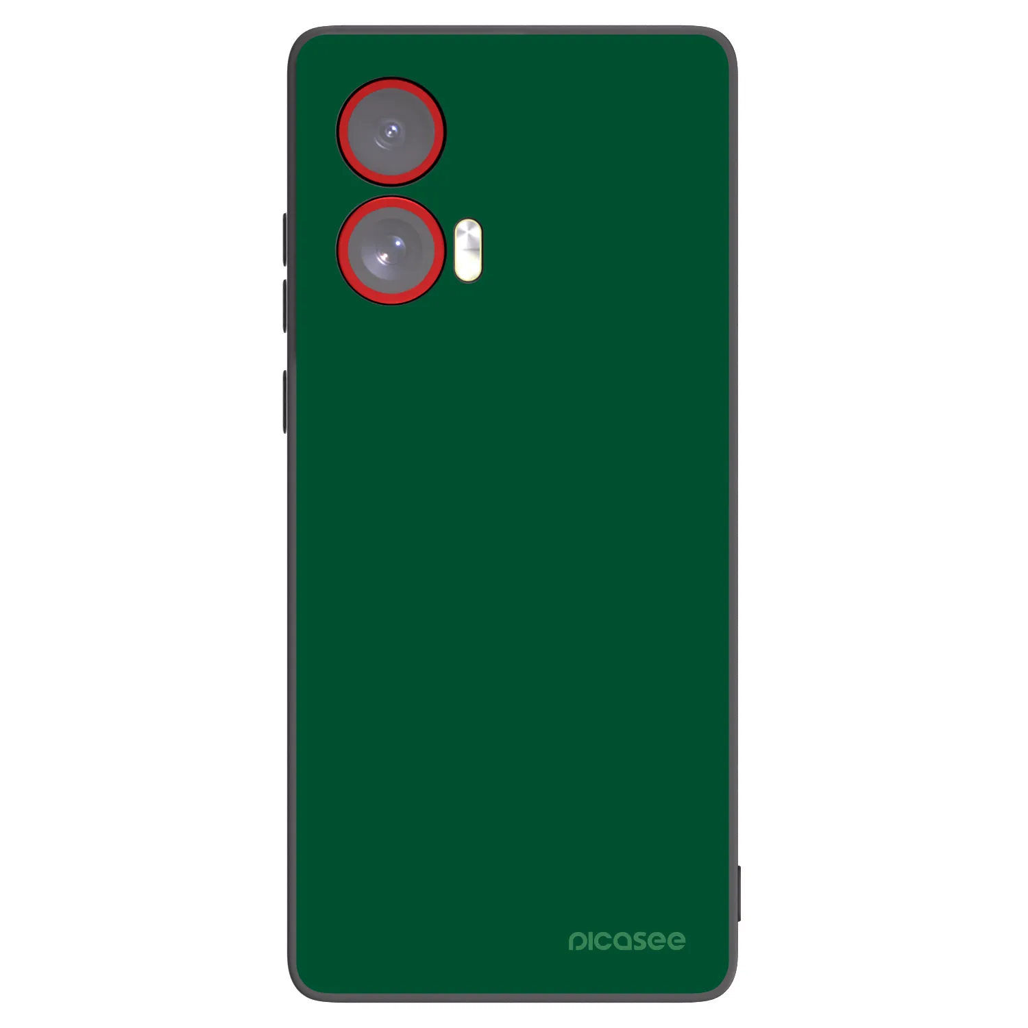 Picasee silikonowe czarne etui na Motorola Edge 50 Fusion - Green Gleam