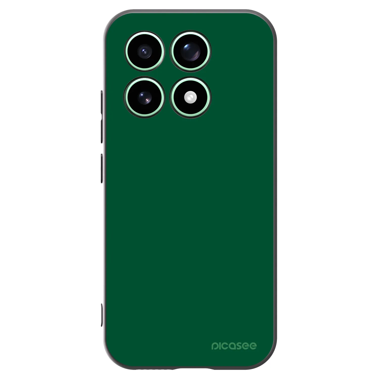Picasee silikonowe czarne etui na Xiaomi 17 - Green Gleam