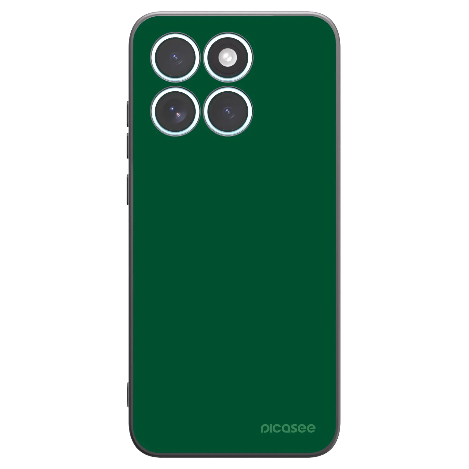 Picasee silikonowe czarne etui na Motorola Edge 70 Fusion - Green Gleam