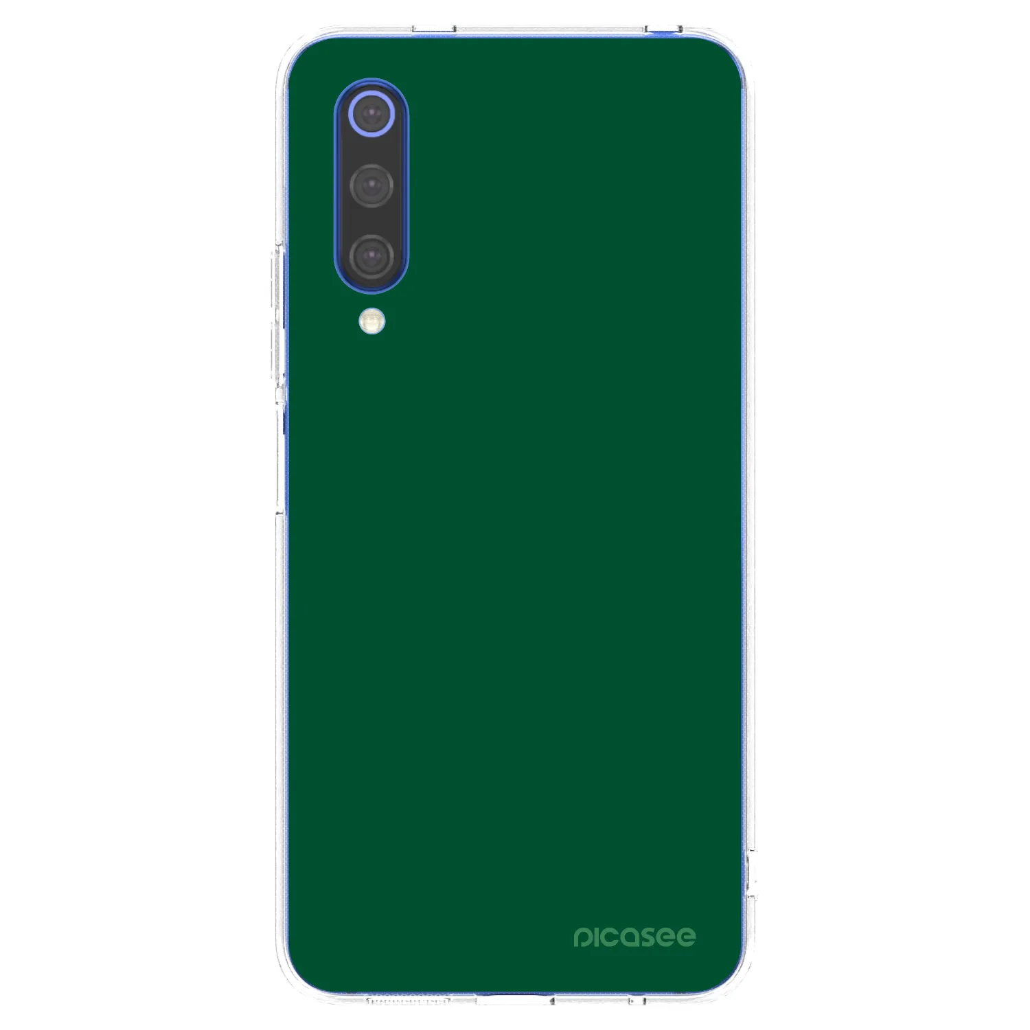 Picasee silikonowe przeźroczyste etui na Xiaomi Mi 9 SE - Green Gleam