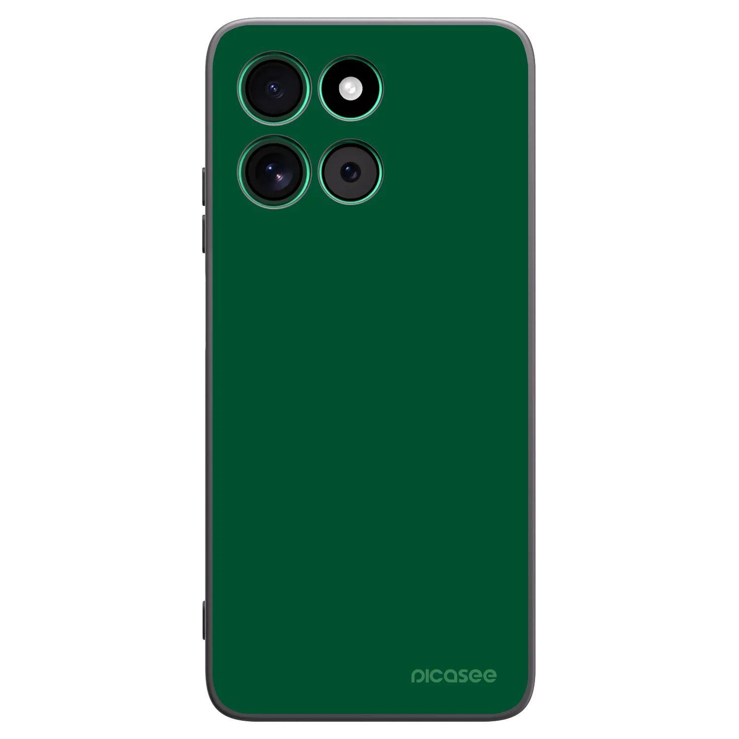 Picasee silikonowe czarne etui na Motorola Moto G57 Power - Green Gleam