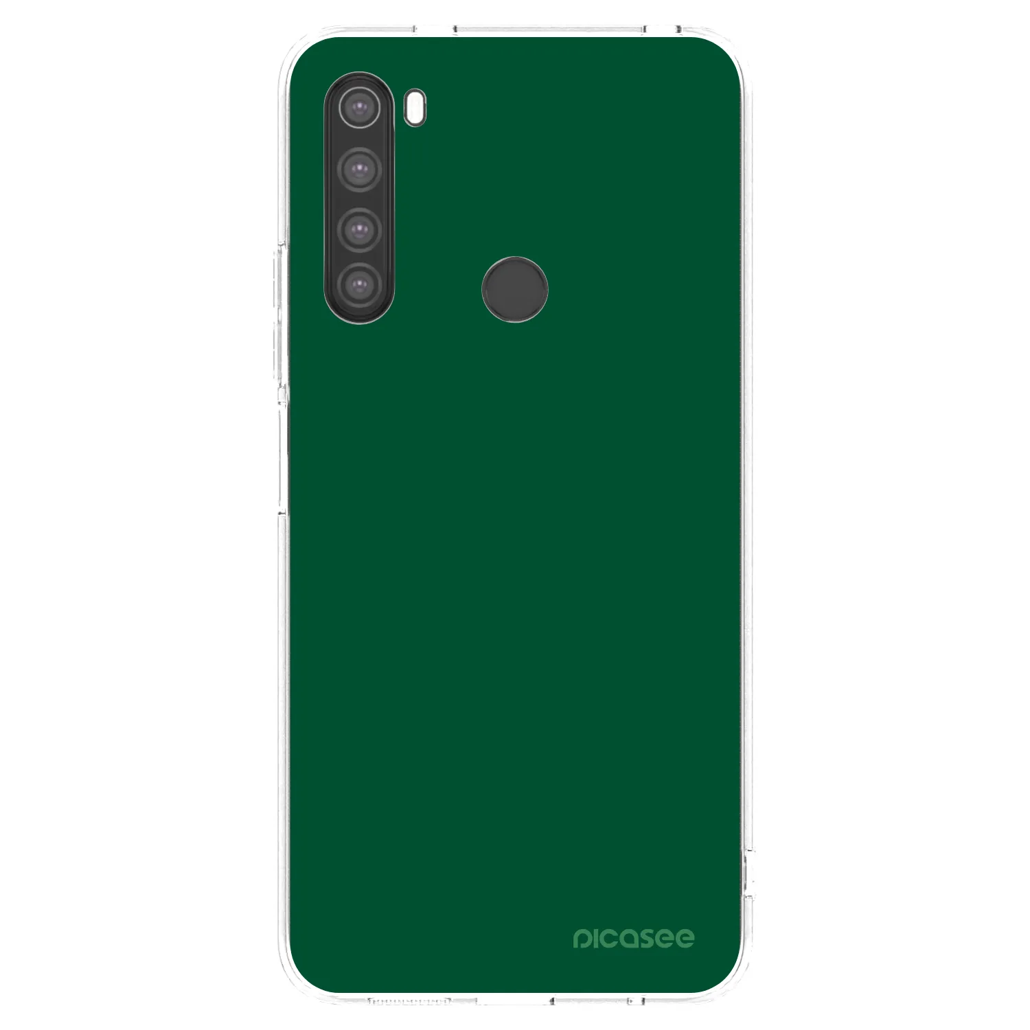 Picasee silikonowe przeźroczyste etui na Xiaomi Redmi Note 8 - Green Gleam