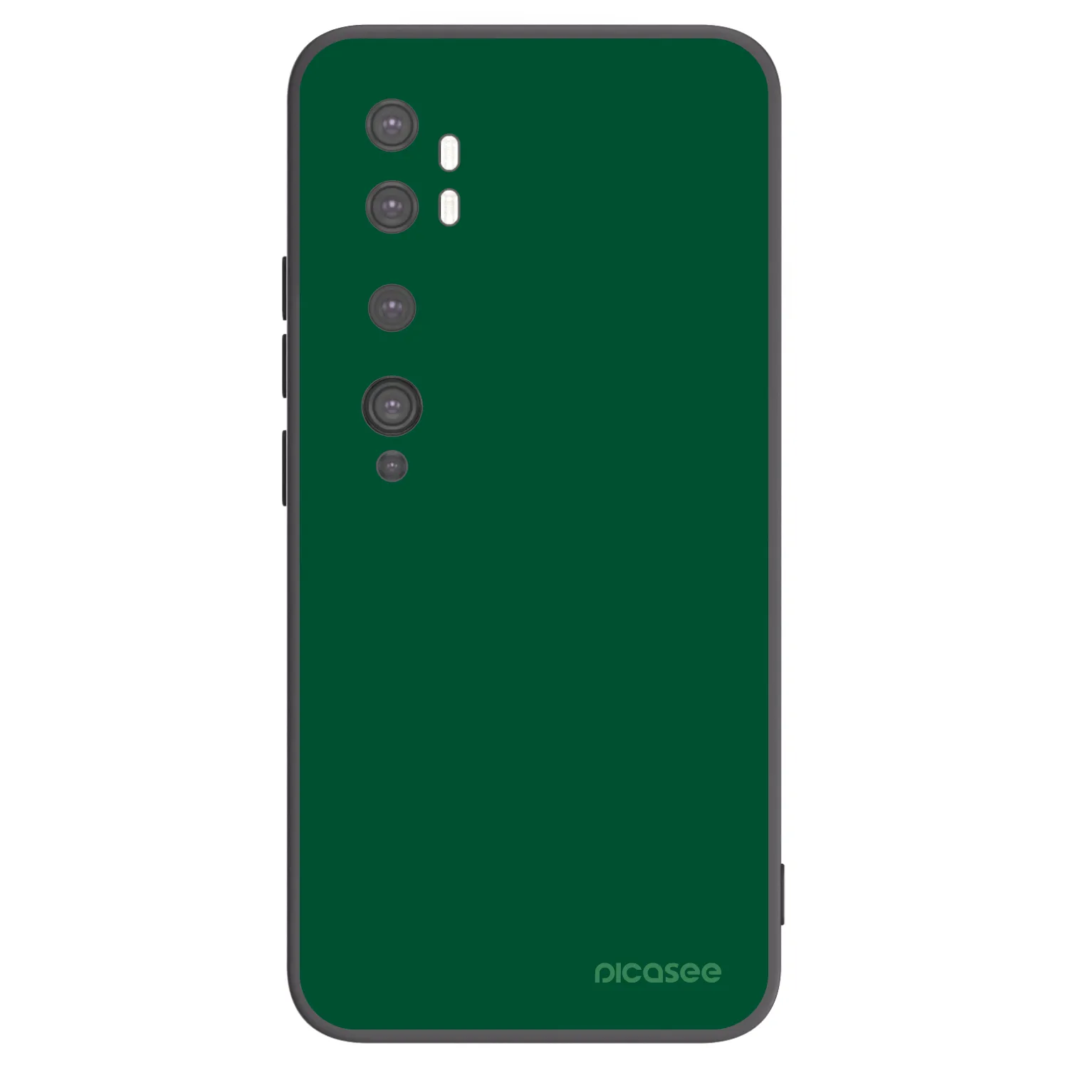 Picasee silikonowe czarne etui na Xiaomi Mi Note 10 (Pro) - Green Gleam