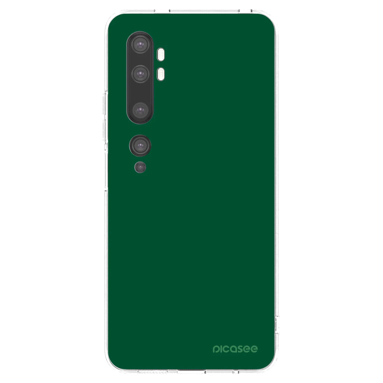 Picasee silikonowe przeźroczyste etui na Xiaomi Mi Note 10 (Pro) - Green Gleam