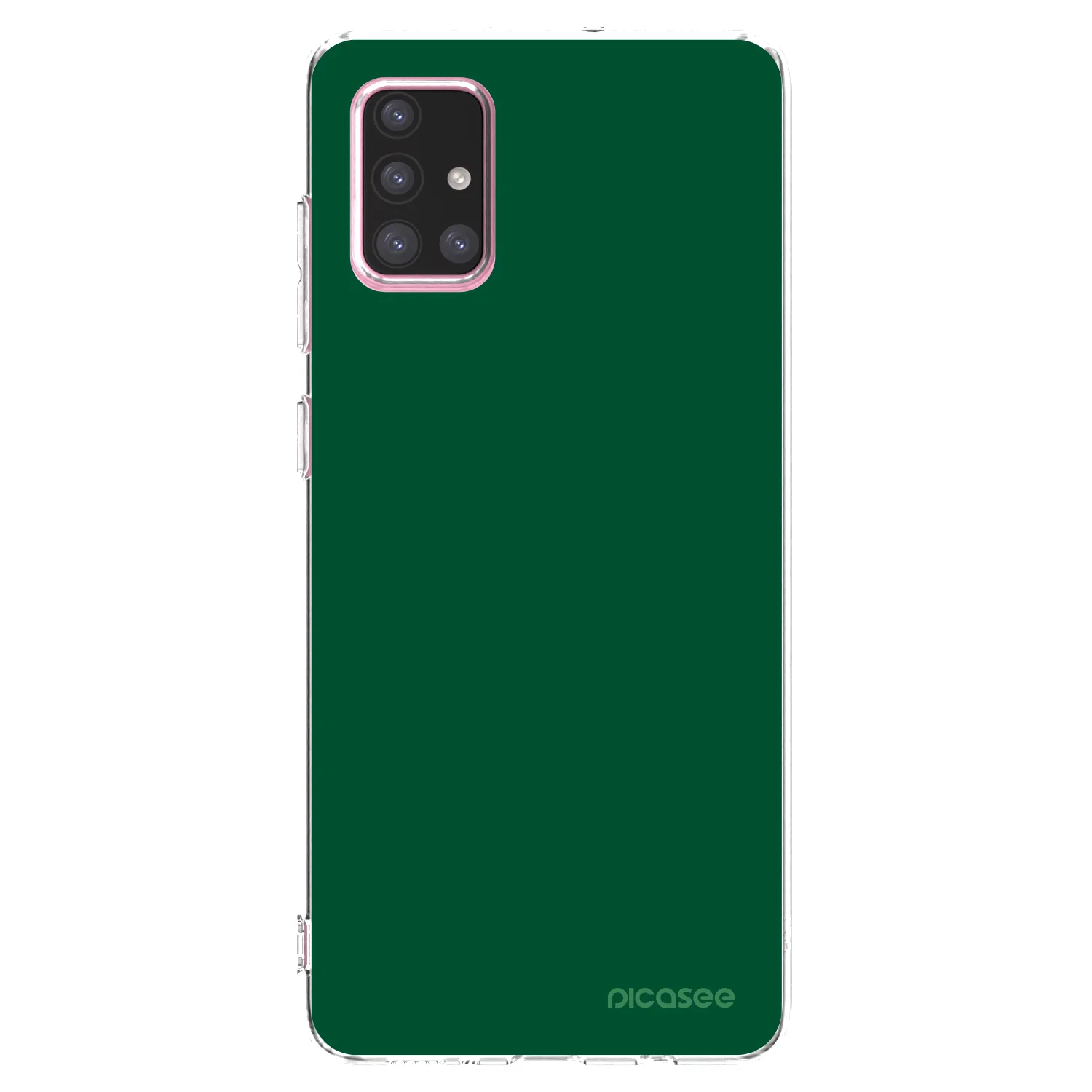 Picasee silikonowe przeźroczyste etui na Samsung Galaxy A71 A715F - Green Gleam
