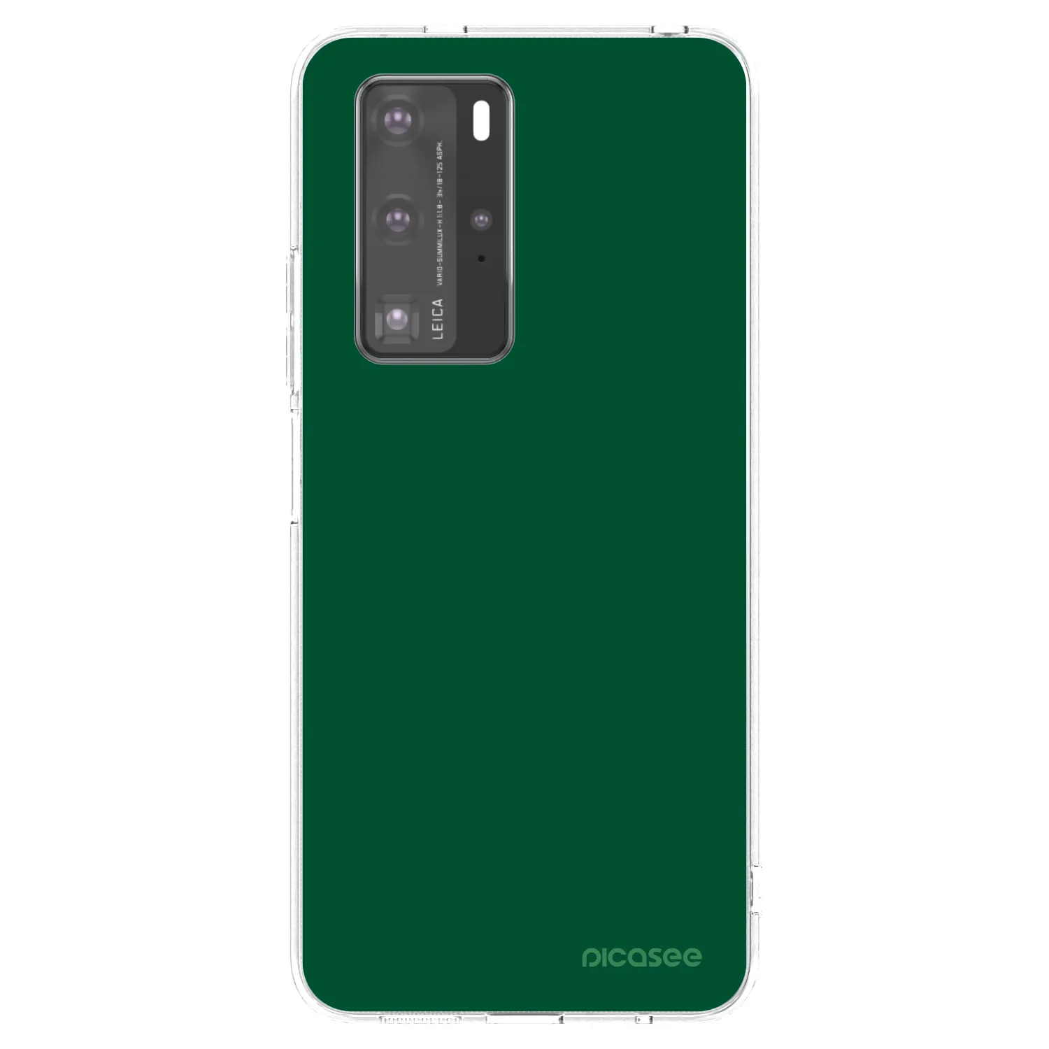 Picasee silikonowe przeźroczyste etui na Huawei P40 Pro - Green Gleam
