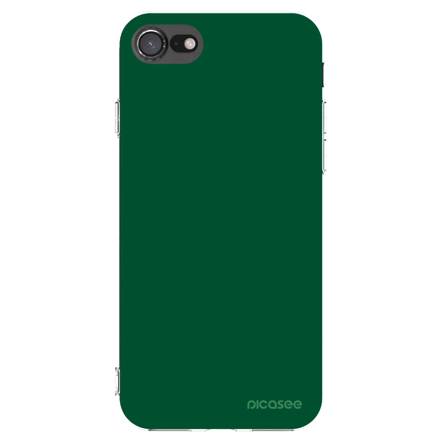 Picasee silikonowe przeźroczyste etui na Apple iPhone SE 2020 - Green Gleam