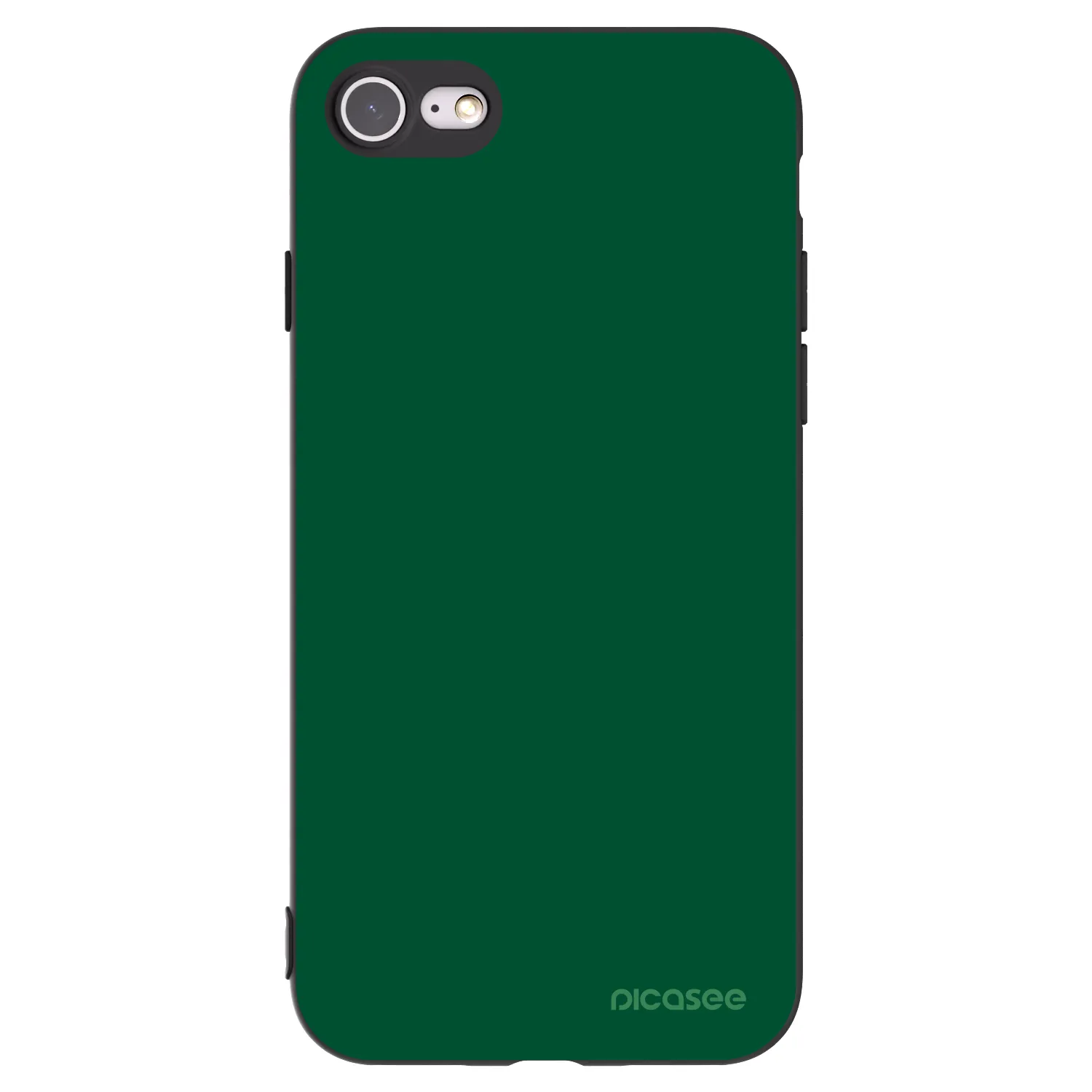 Picasee silikonowe czarne etui na Apple iPhone SE 2020 - Green Gleam